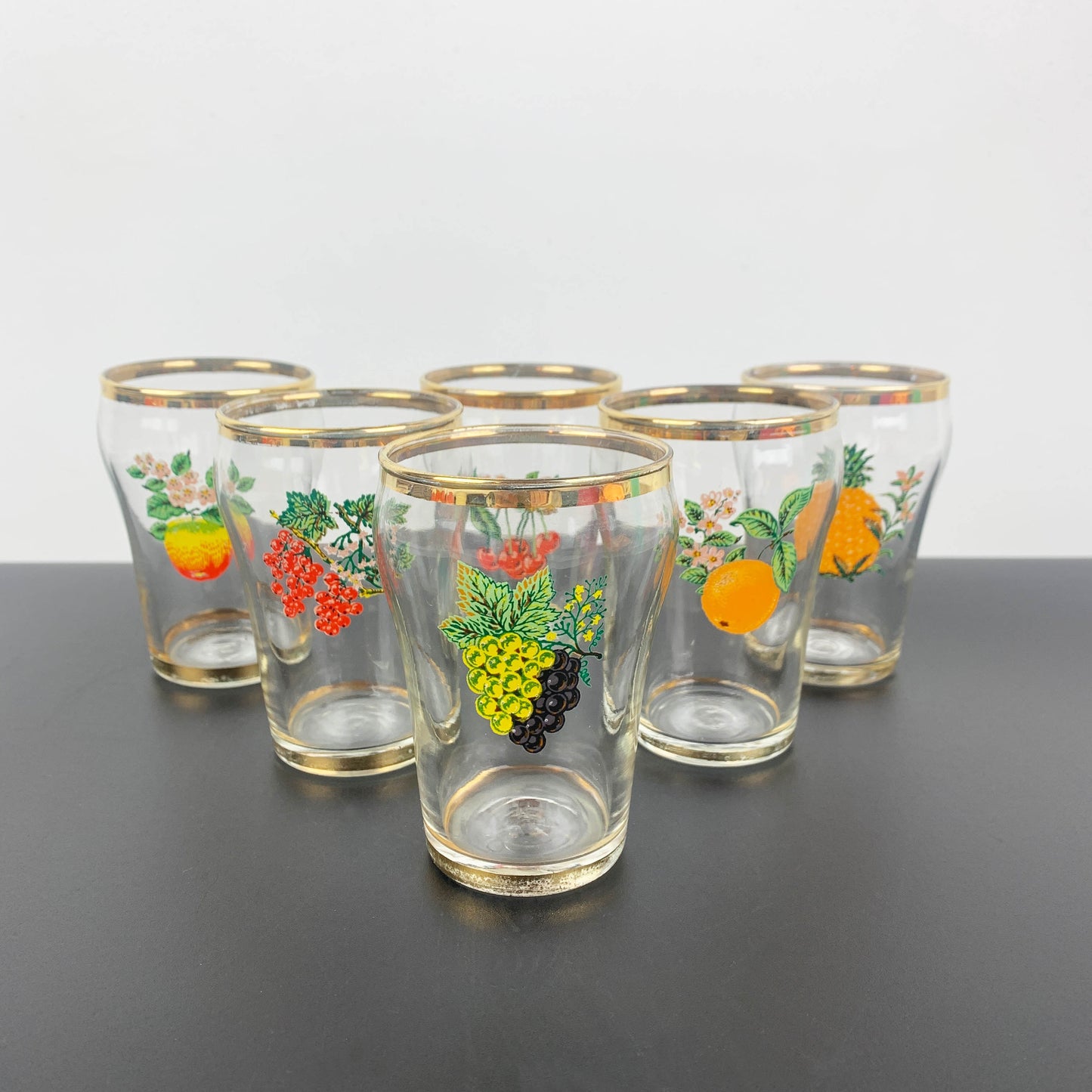 Fruit Decorated Glass Set