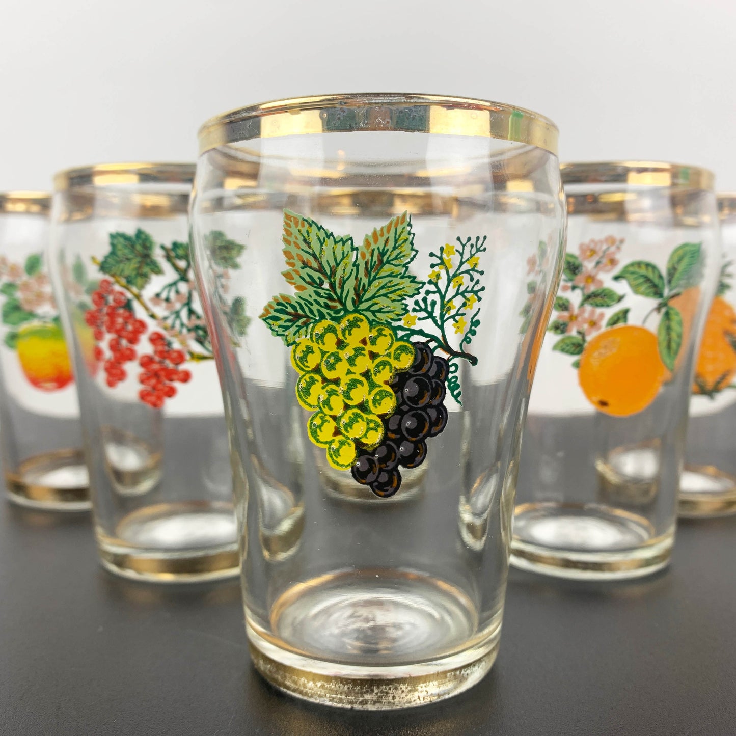 Fruit Decorated Glass Set