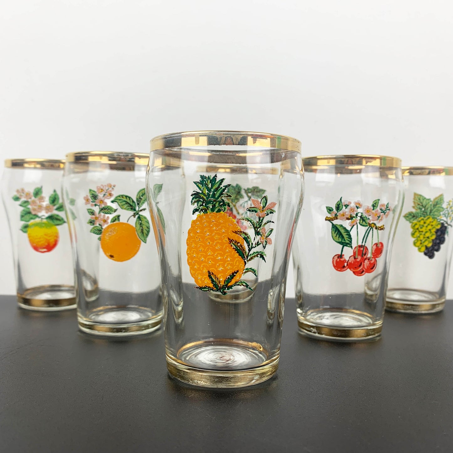 Fruit Decorated Glass Set
