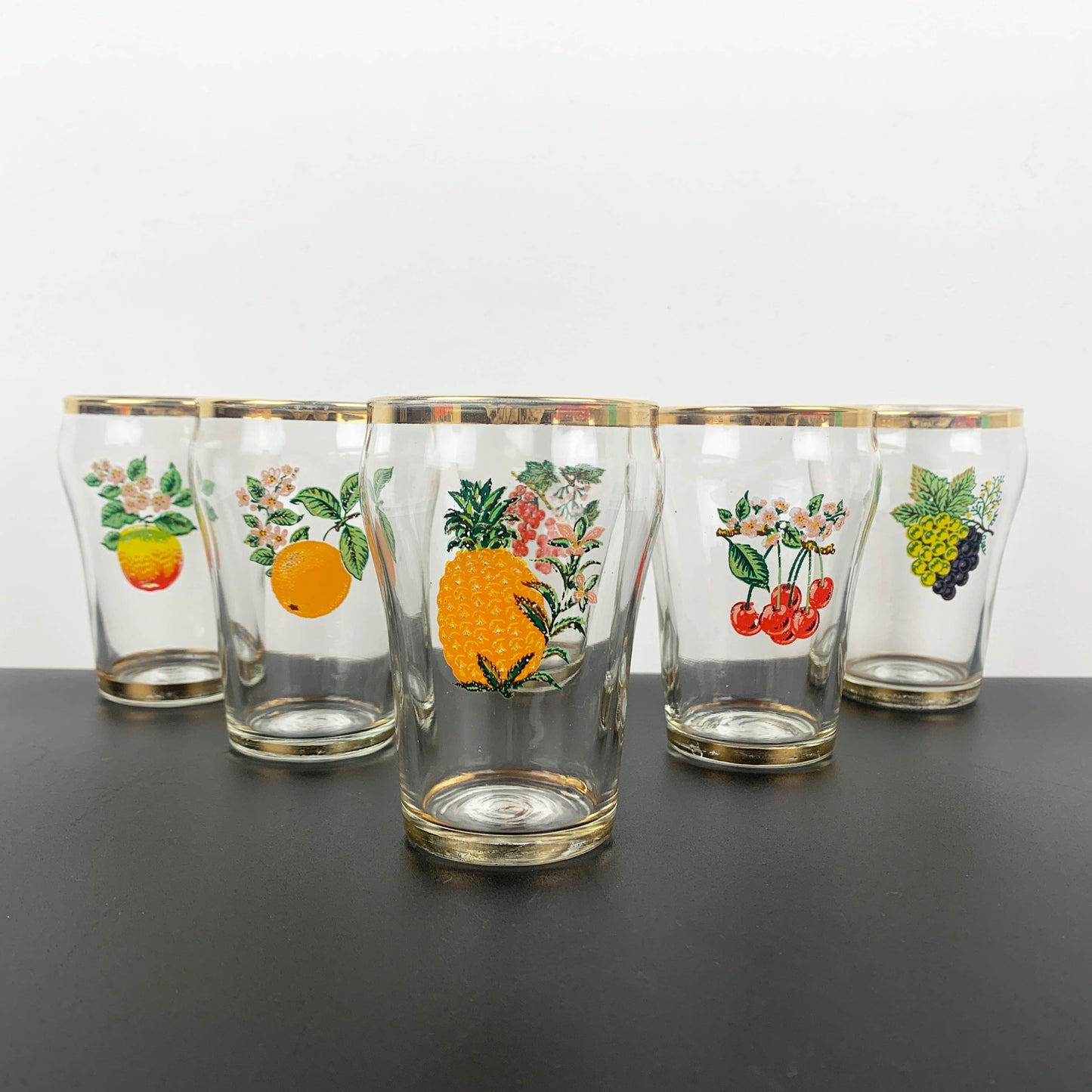 Fruit Decorated Glass Set