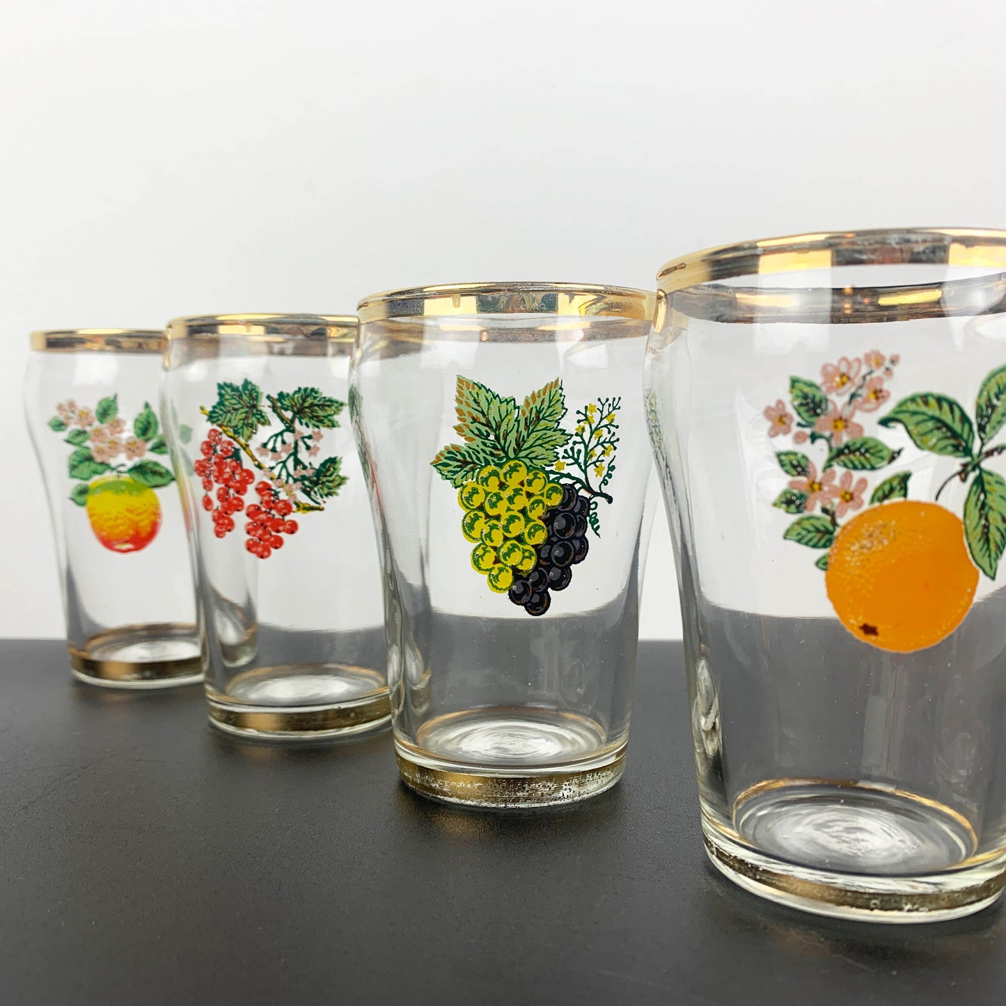 Fruit Decorated Glass Set