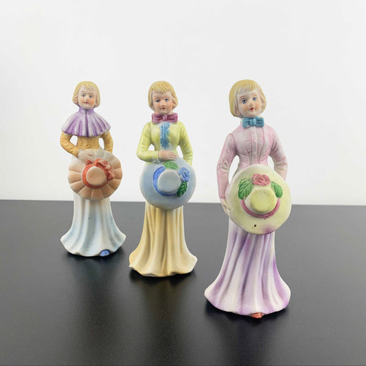 HCF London Victorian Ladies Porcelain Figurines - Set of 3