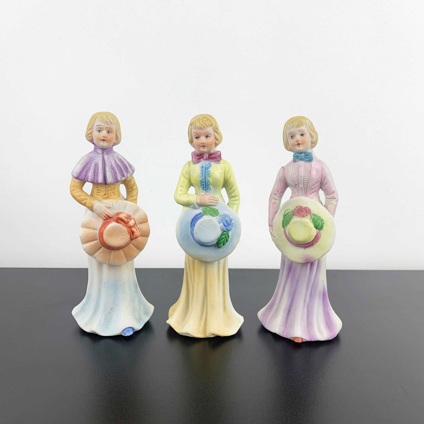 HCF London Victorian Ladies Porcelain Figurines - Set of 3