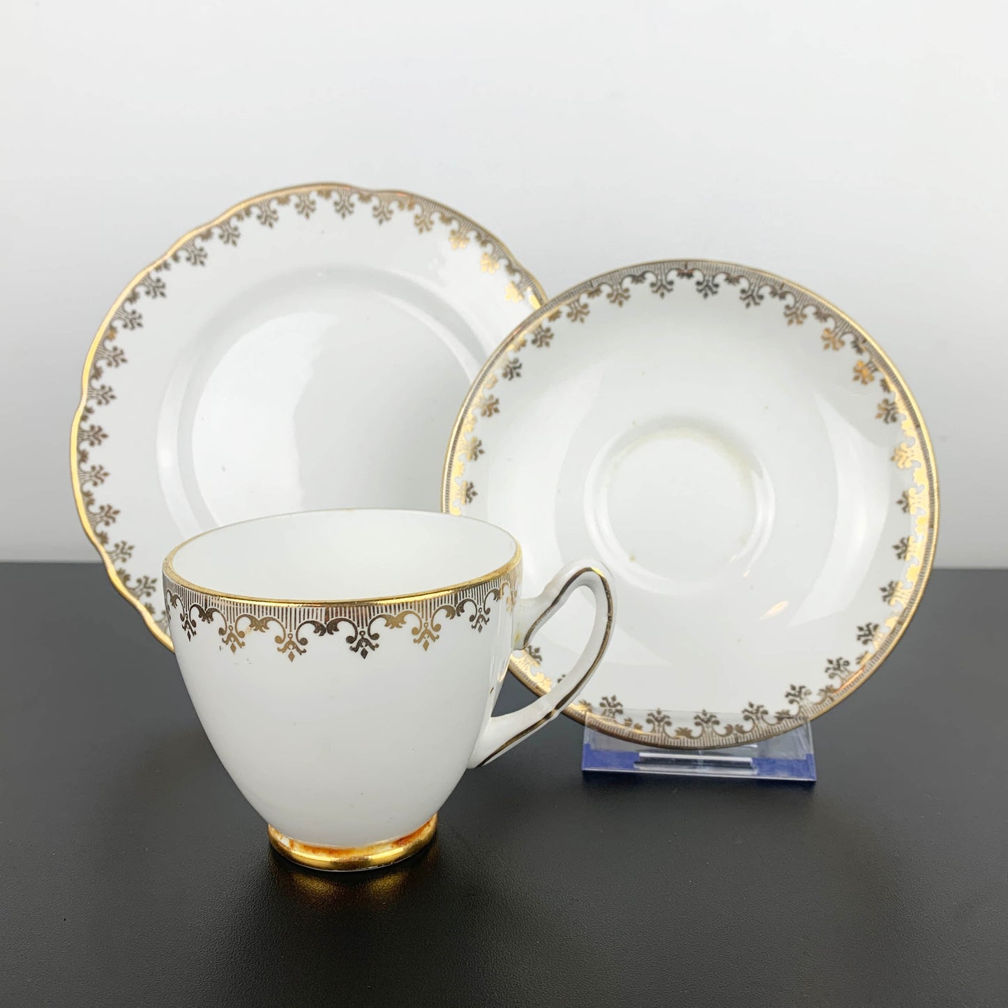 Gladstone China Gold Fleur de Lys Trio