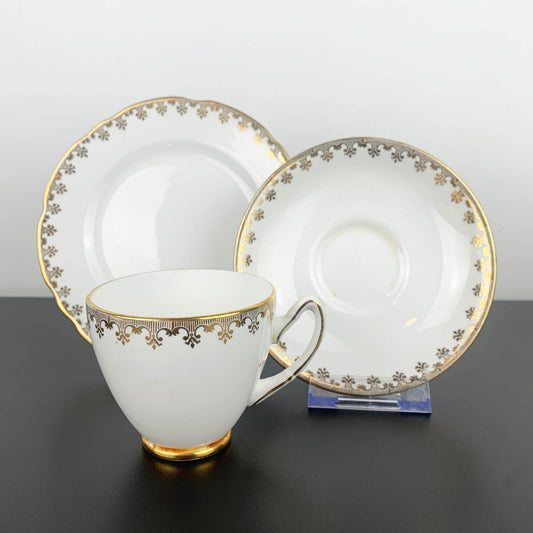 Gladstone China Gold Fleur de Lys Trio
