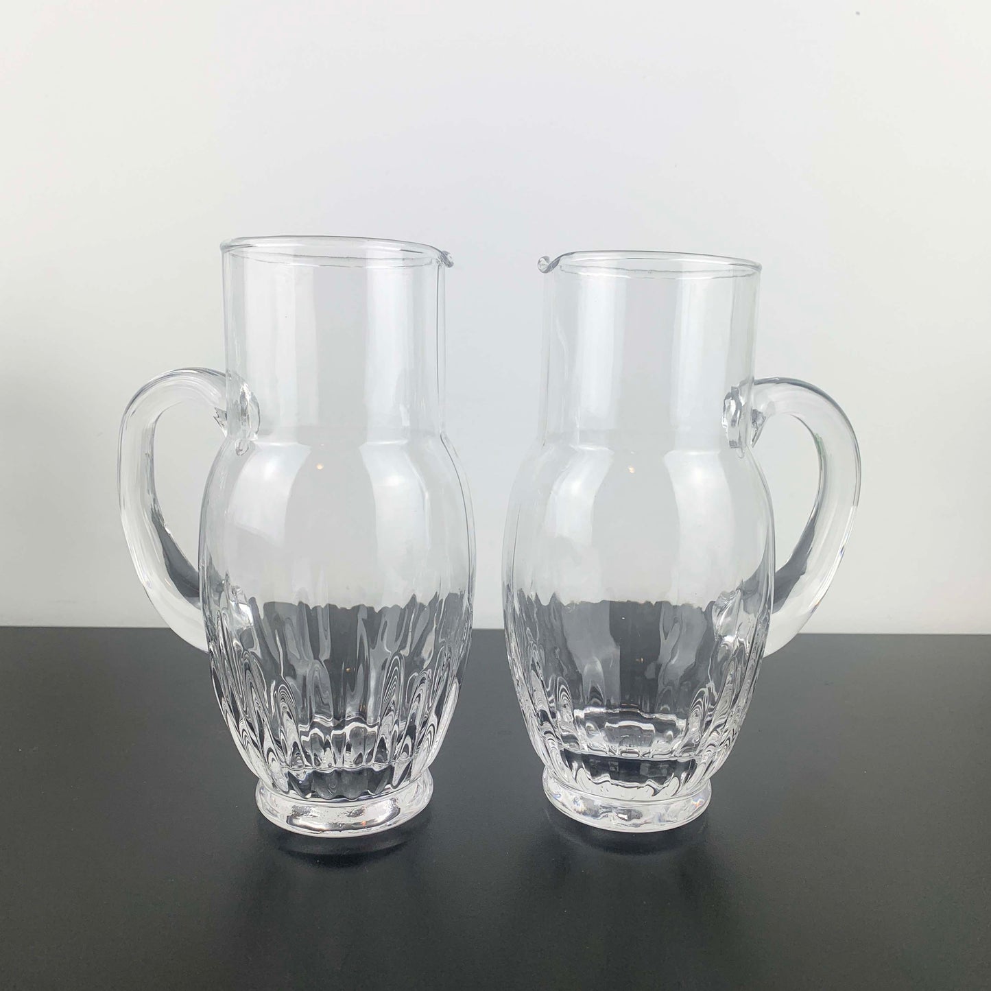 Rogaska Crystal Ripple Design Water Pitcher Set