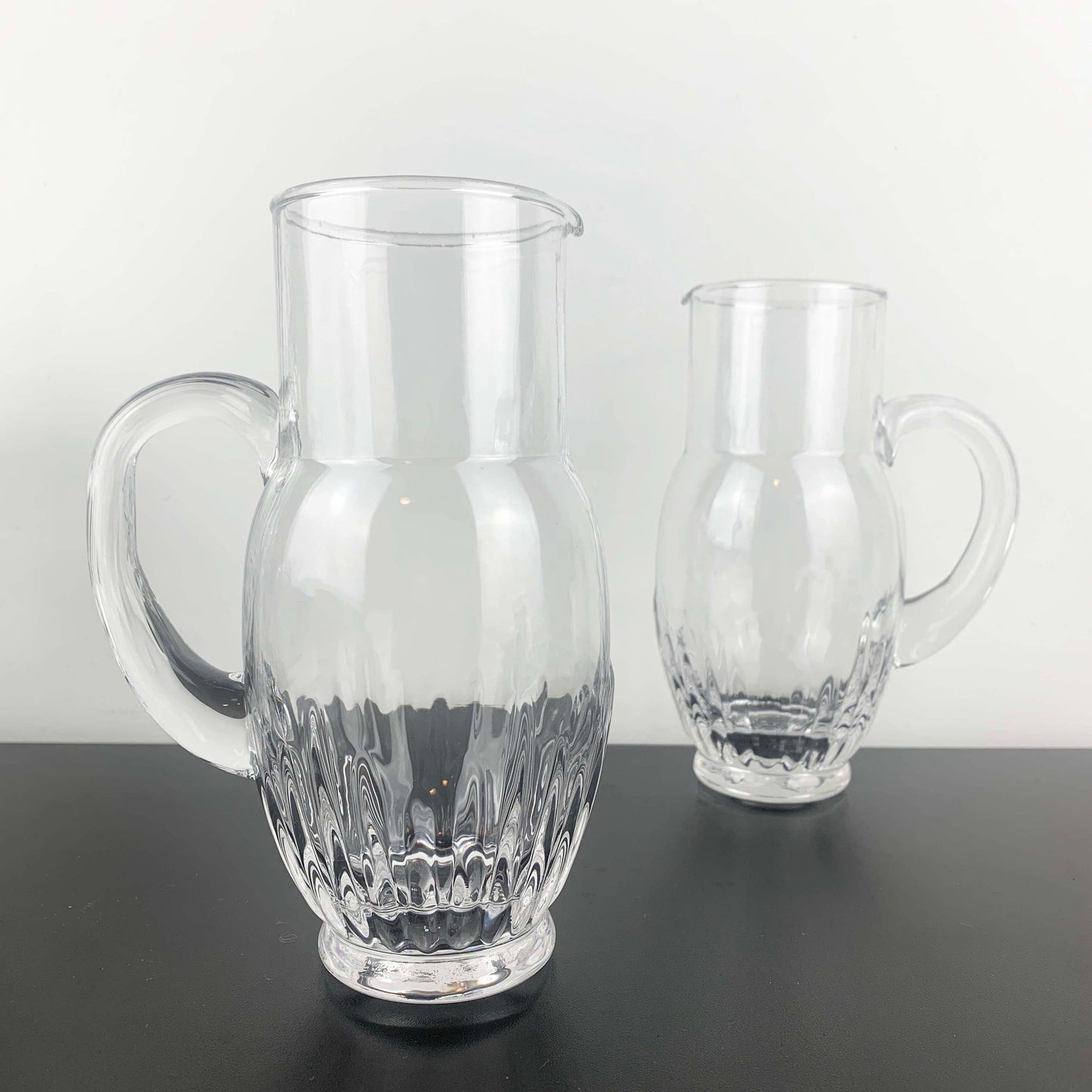Rogaska Crystal Ripple Design Water Pitcher Set