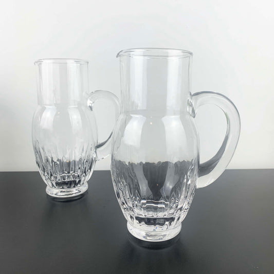 Rogaska Crystal Ripple Design Water Pitcher Set