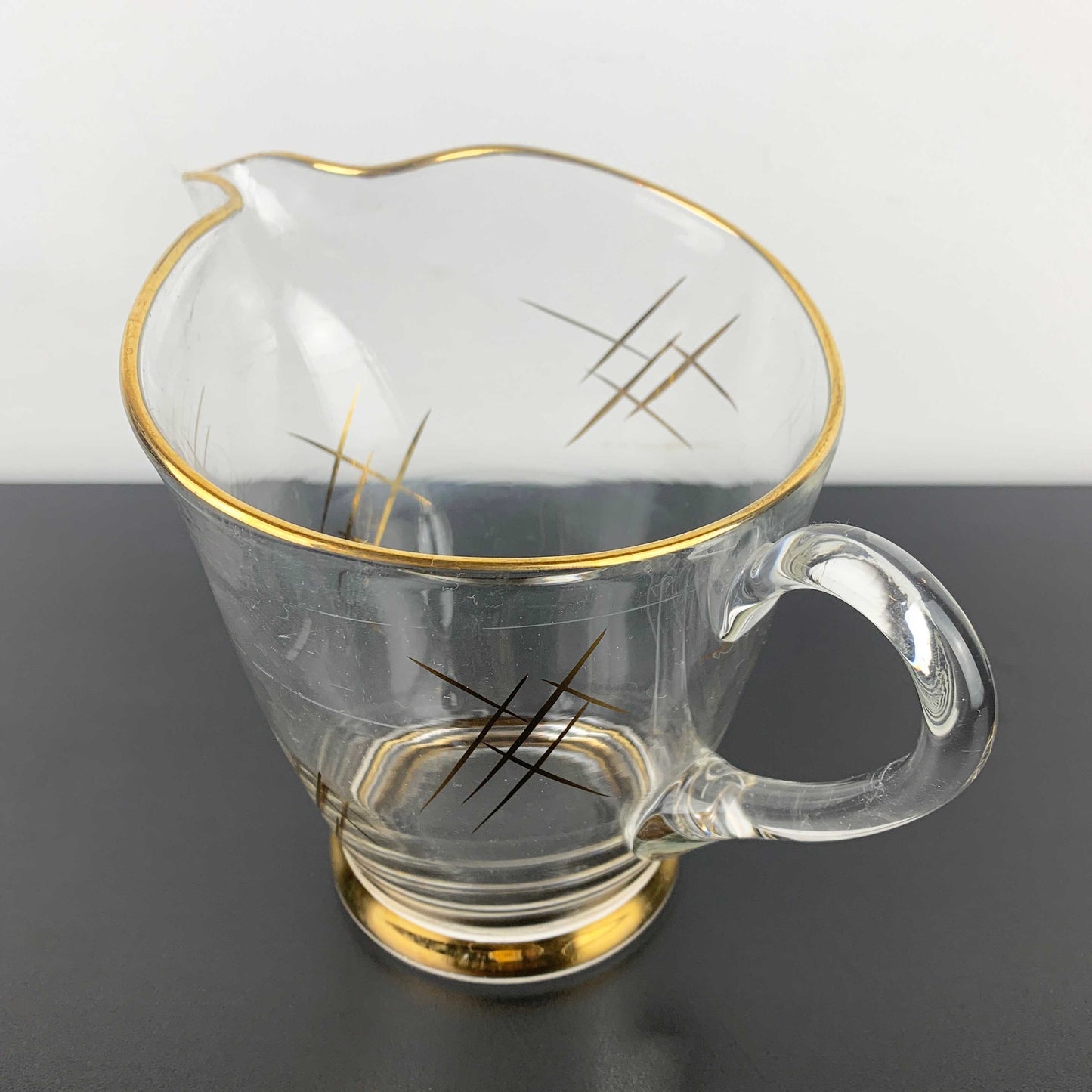 Gold Trimmed Cocktail and Beer Pitcher
