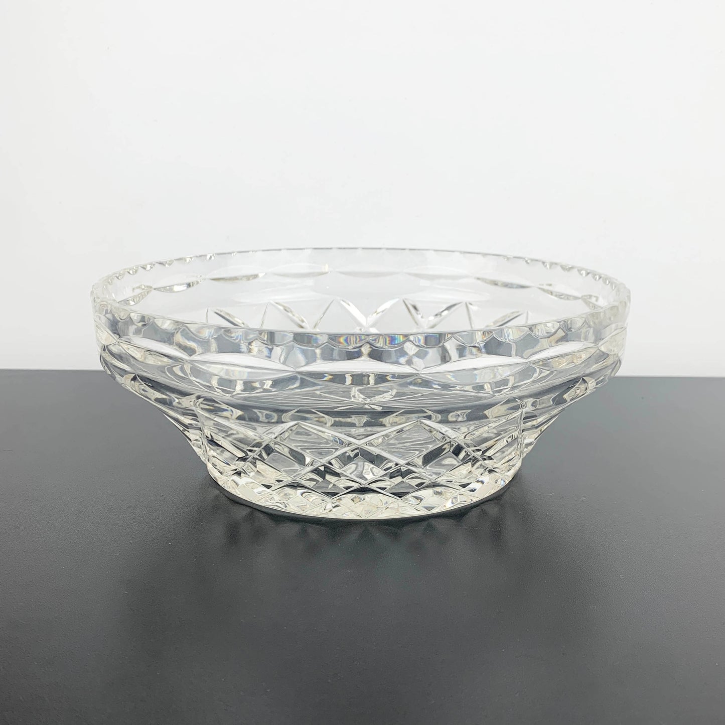 Grimwade Crown Crystal diamond cut serving bowl