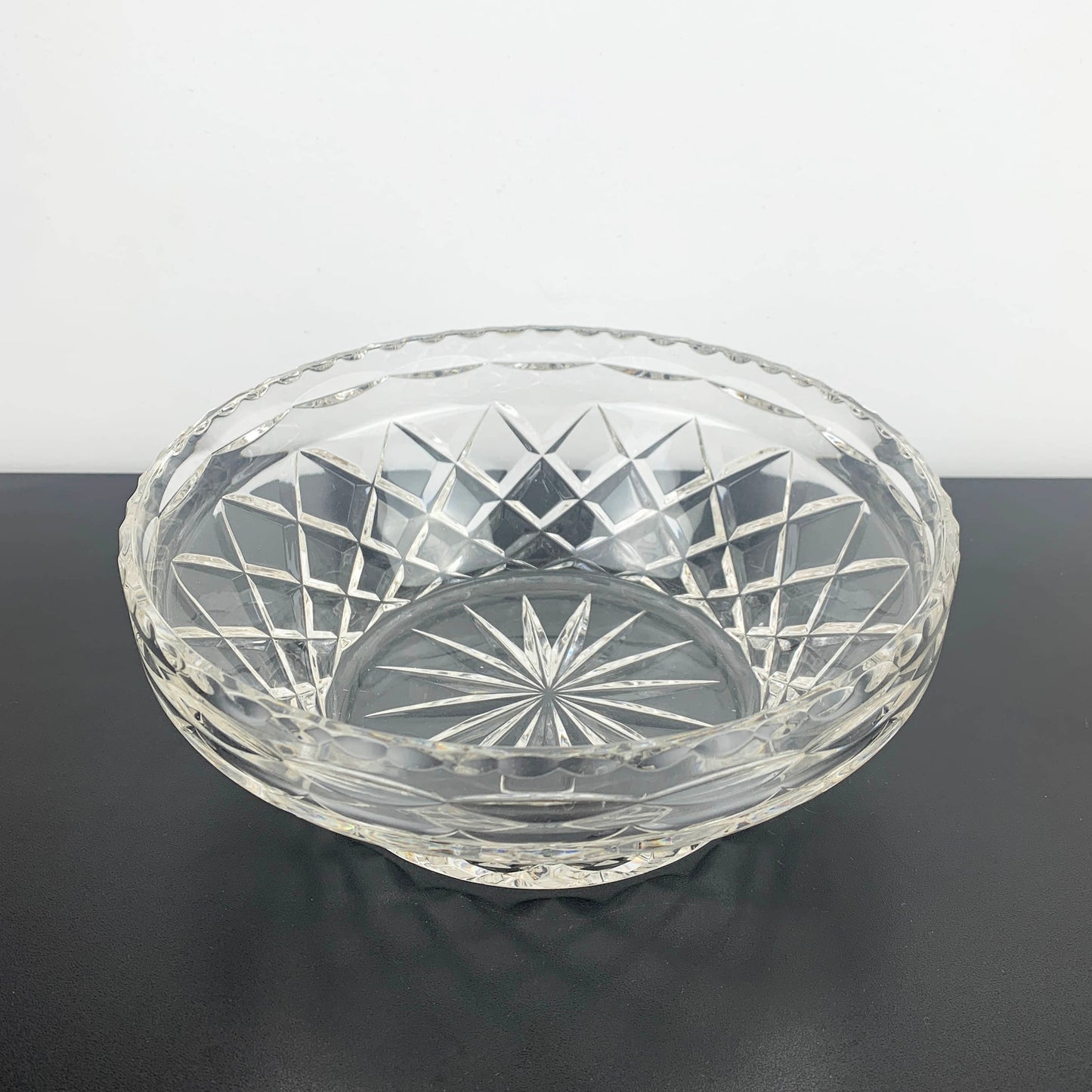 Grimwade Crown Crystal diamond cut serving bowl