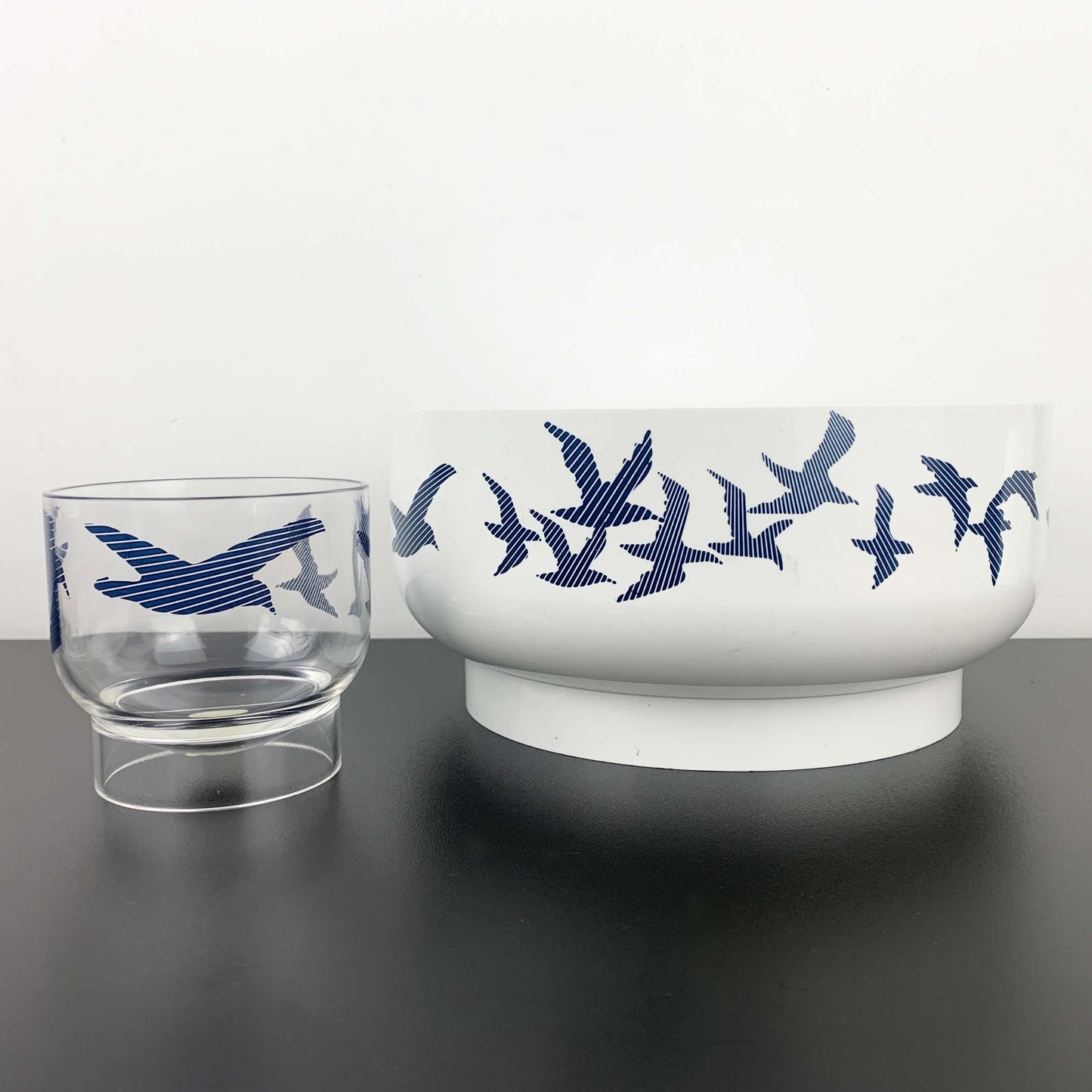 Guzzini Italy Seagull Tumbler & Salad Bowl Set