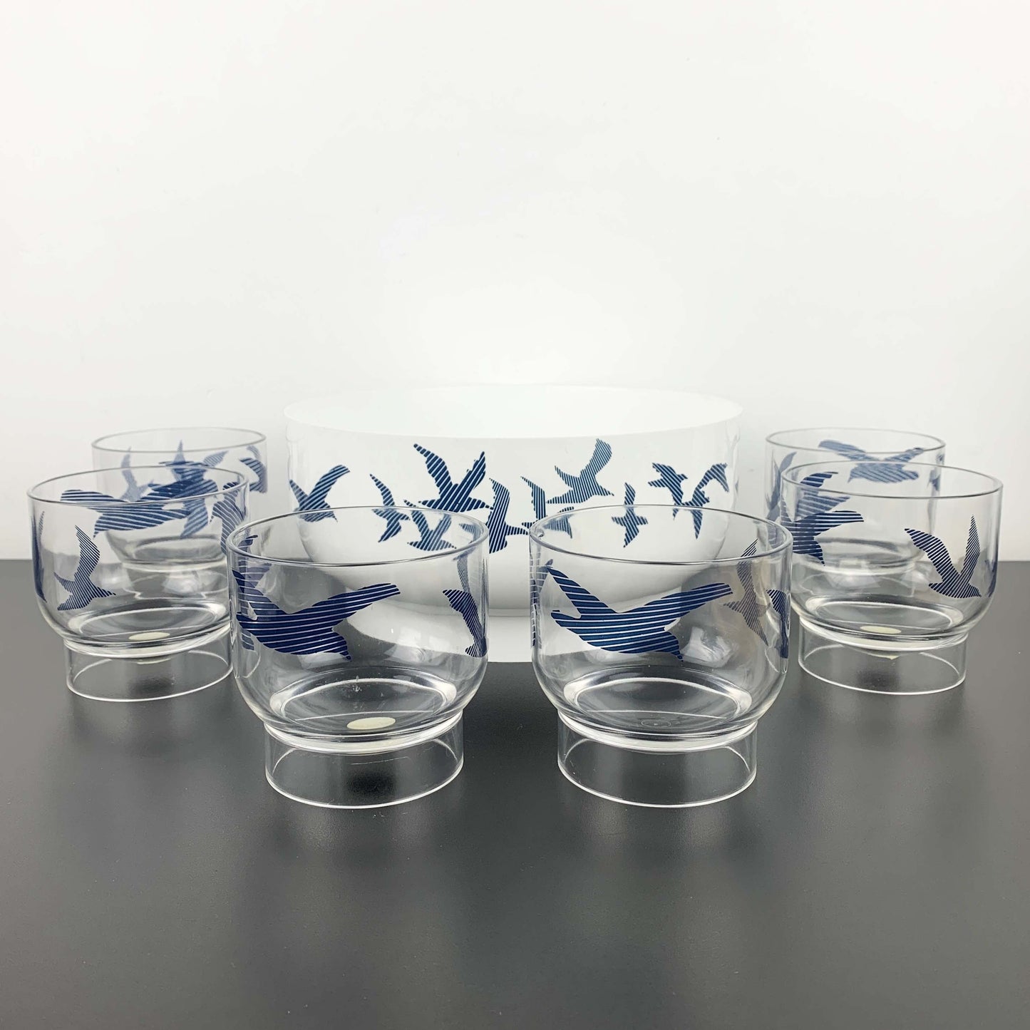 Guzzini Italy Seagull Tumbler & Salad Bowl Set
