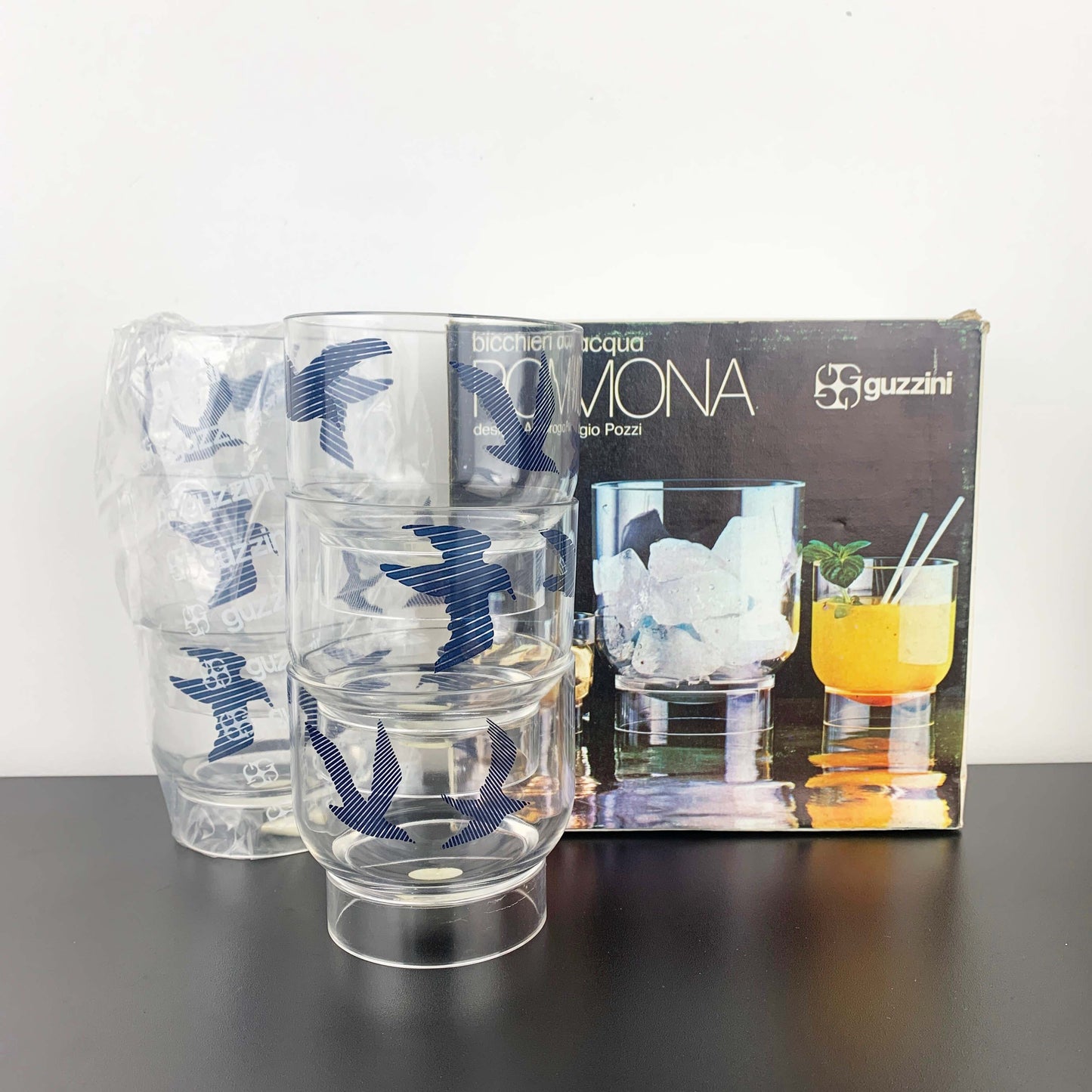 Guzzini Italy Seagull Tumbler & Salad Bowl Set