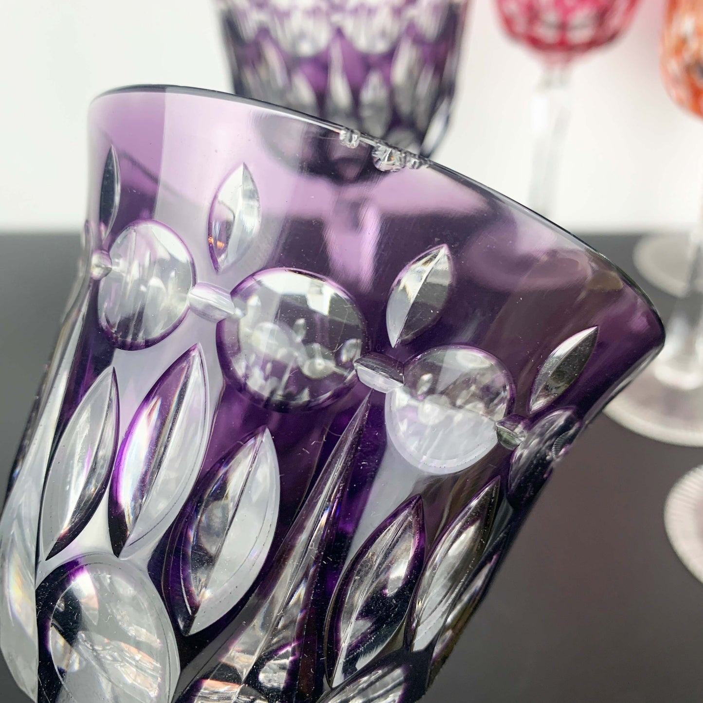 Harlequin Cut to Clear Crystal Wine Glass Set