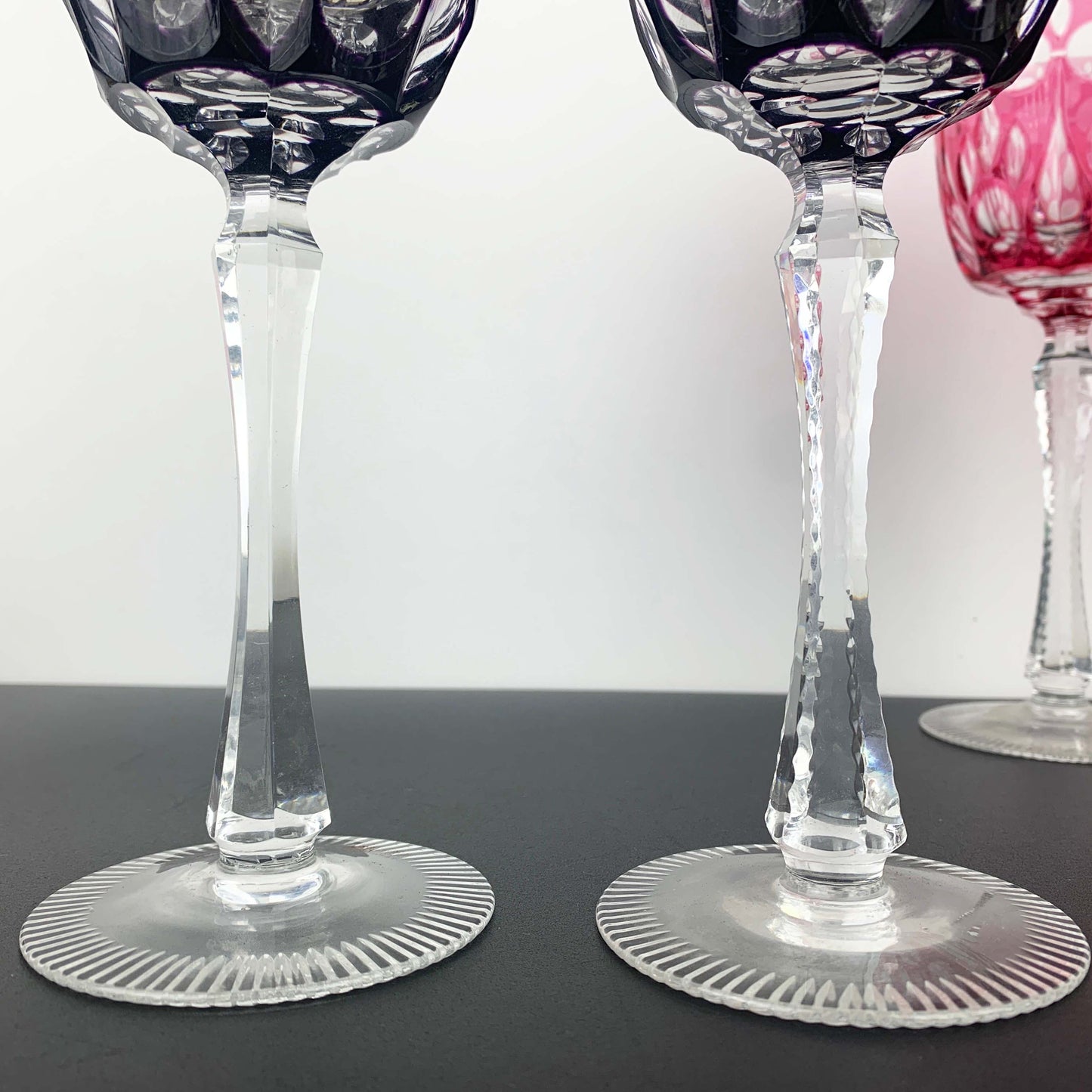 Harlequin Cut to Clear Crystal Wine Glass Set
