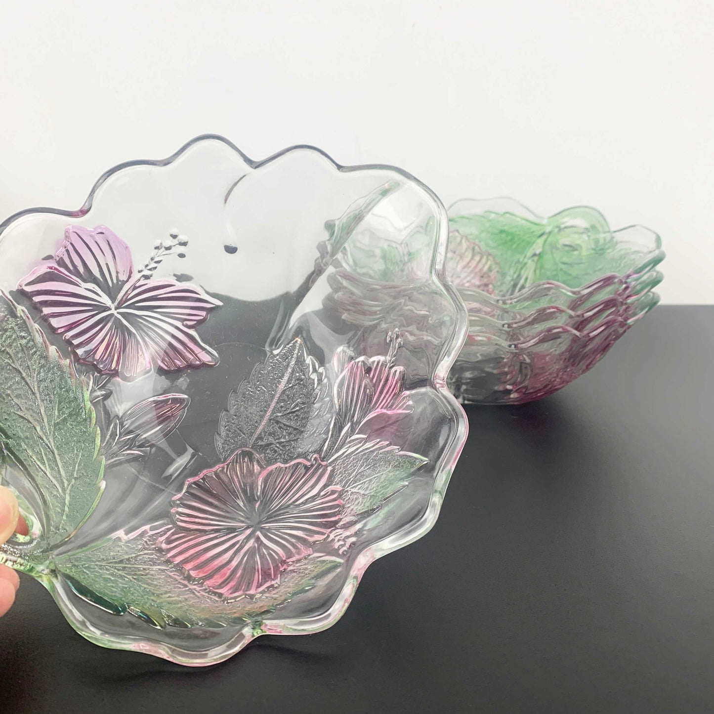 Mikasa Tinted Hibiscus Bowl Set