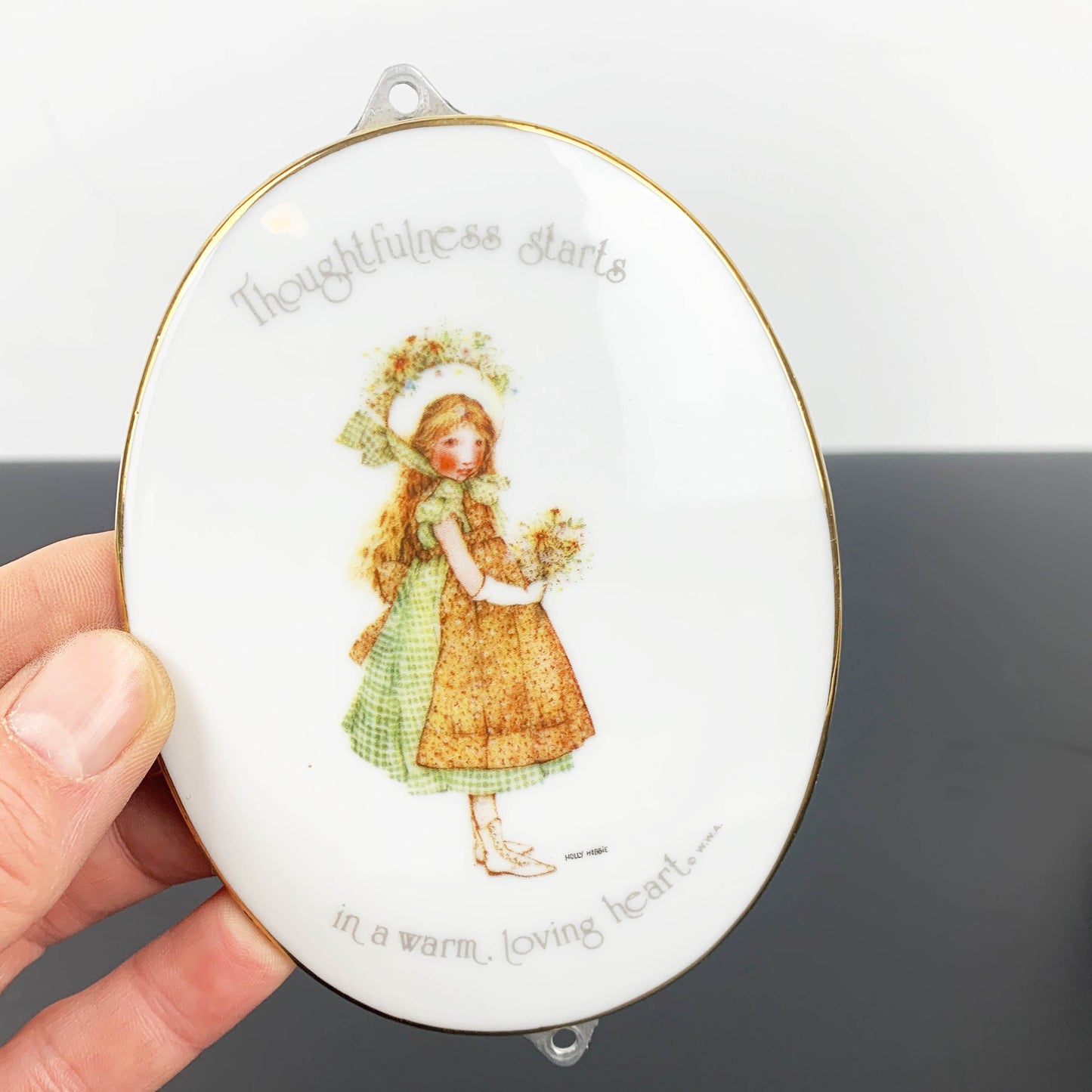 Holly Hobbie Vase and Plaque Set