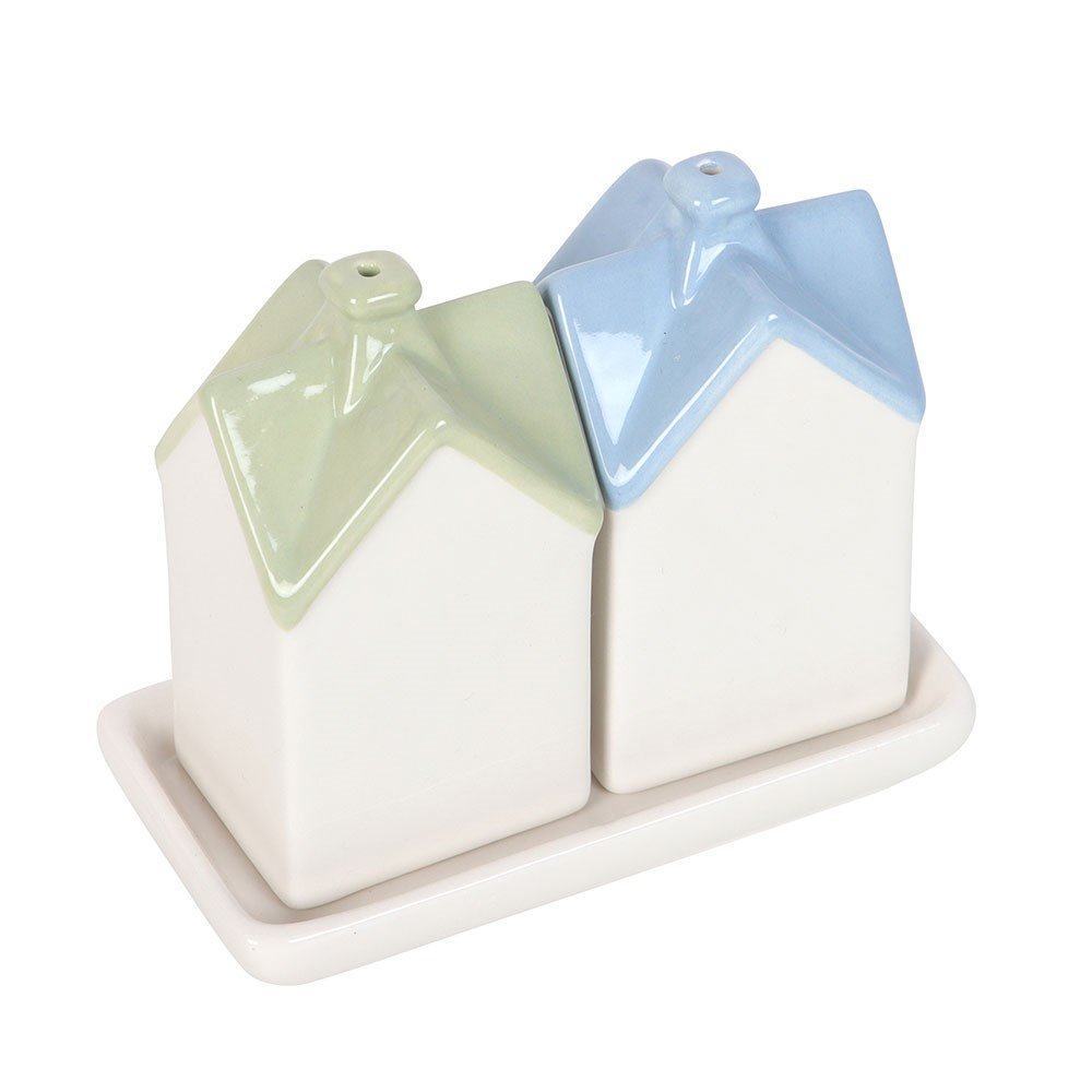 Pastel House Shaped Salt and Pepper Shakers
