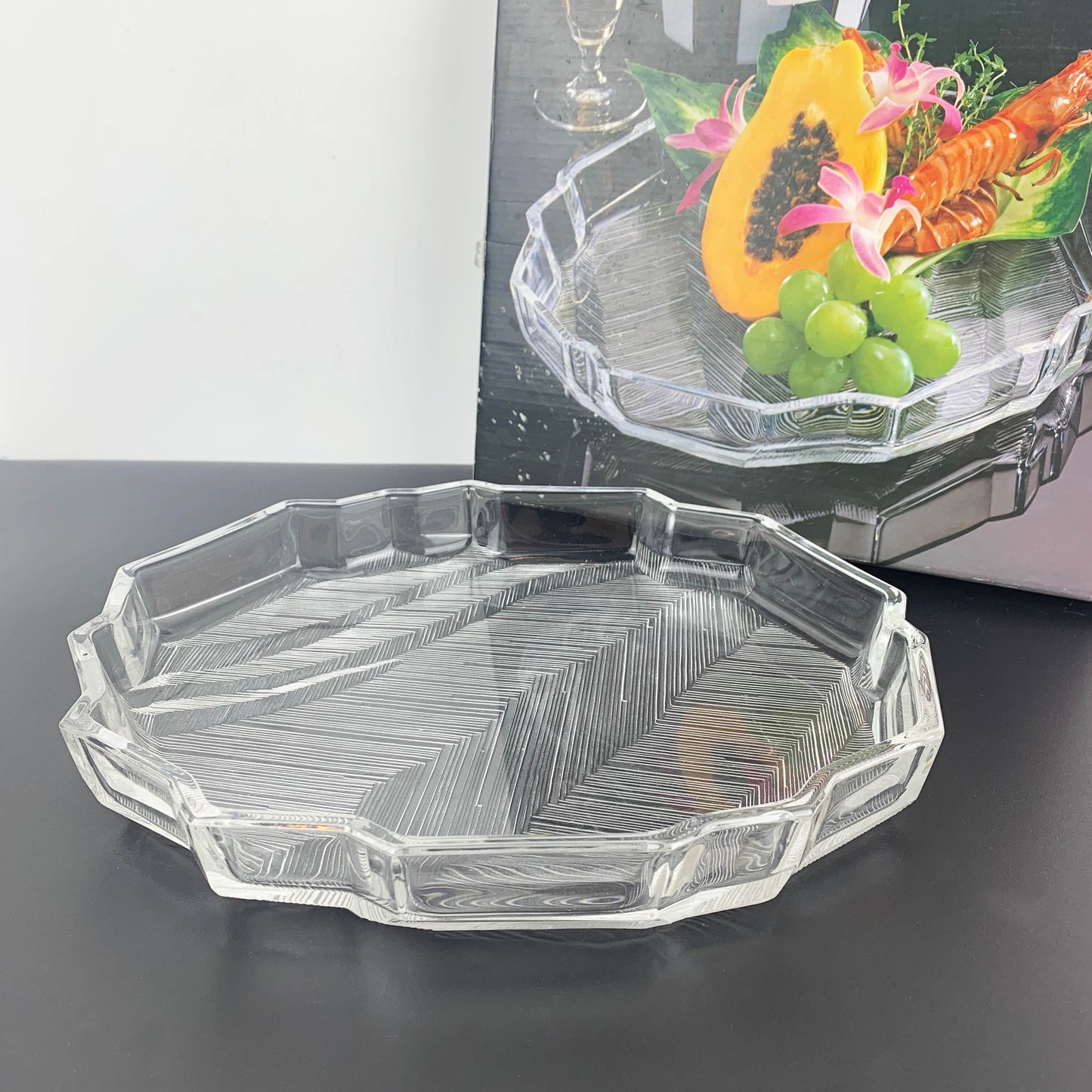 Hoya Crystal Cordial Glass Collection Platter