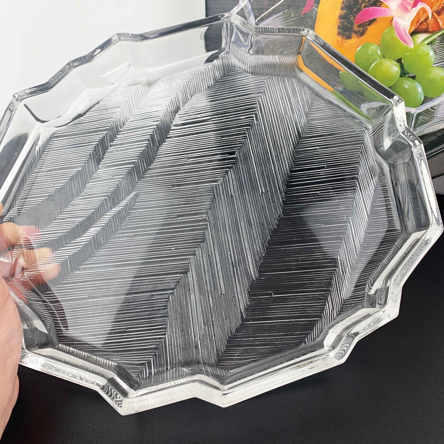 Hoya Crystal Cordial Glass Collection Platter