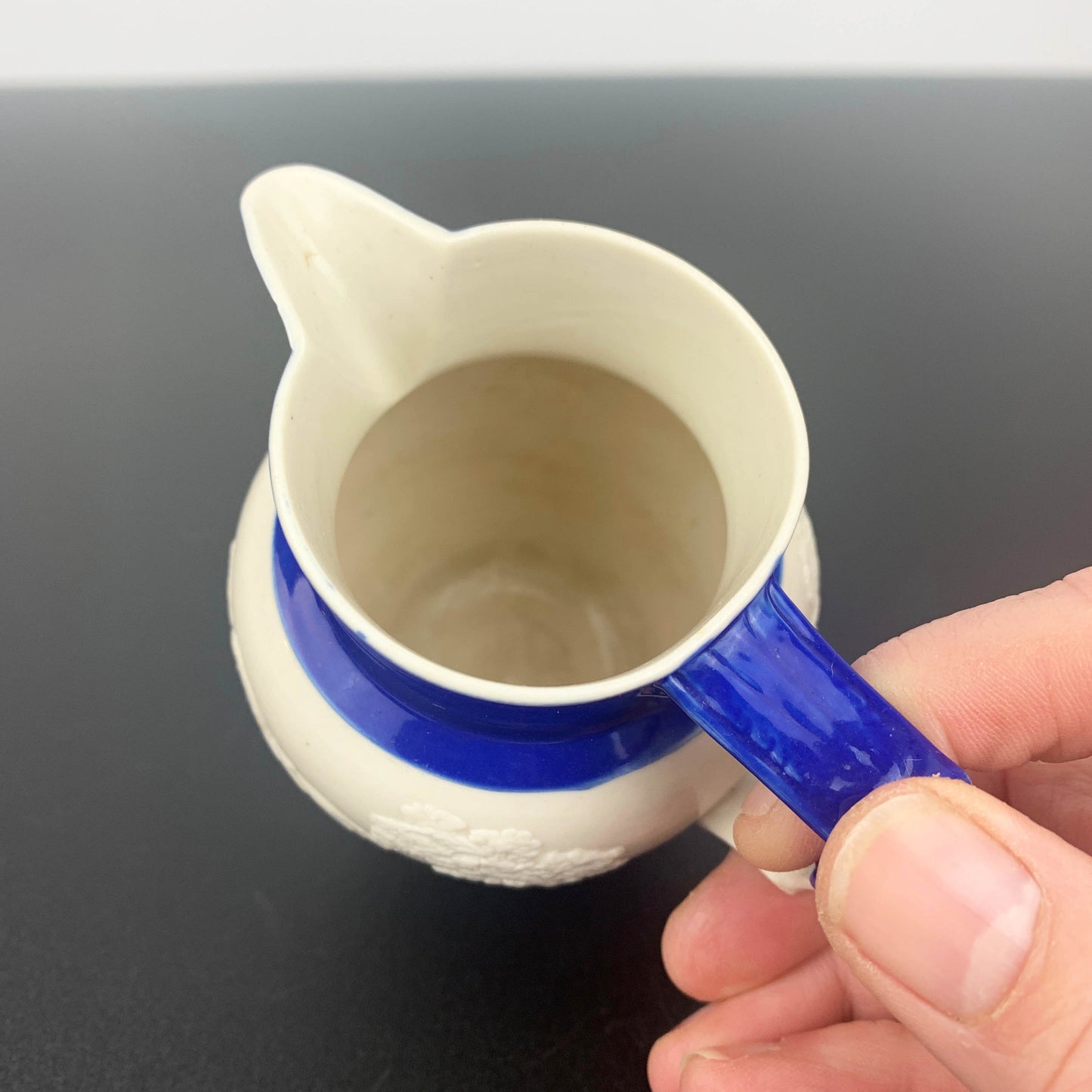 Antique English Feldspathic Stoneware Creamer