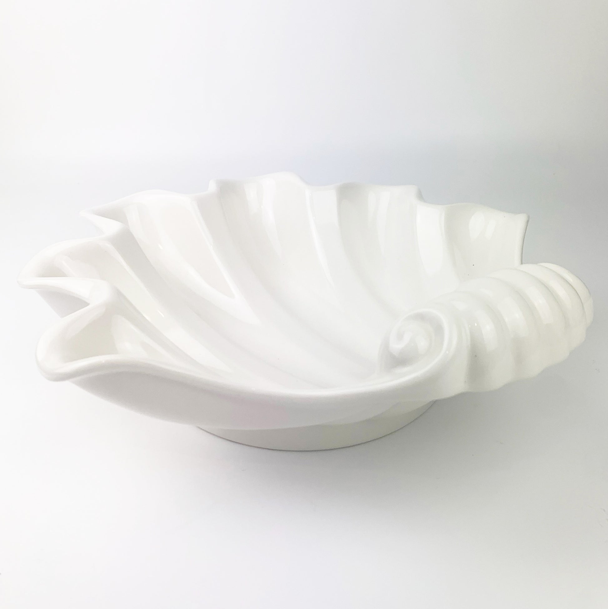 Large clam shell seafood serving bowl