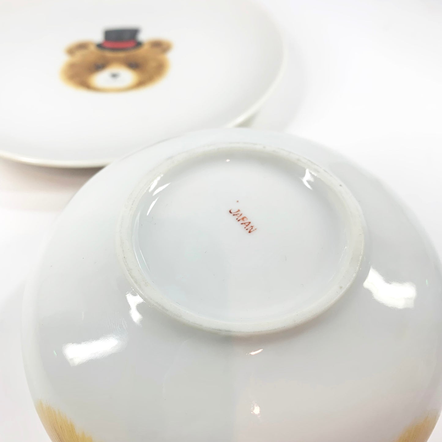 Ceramic childs plate made in Japan marking