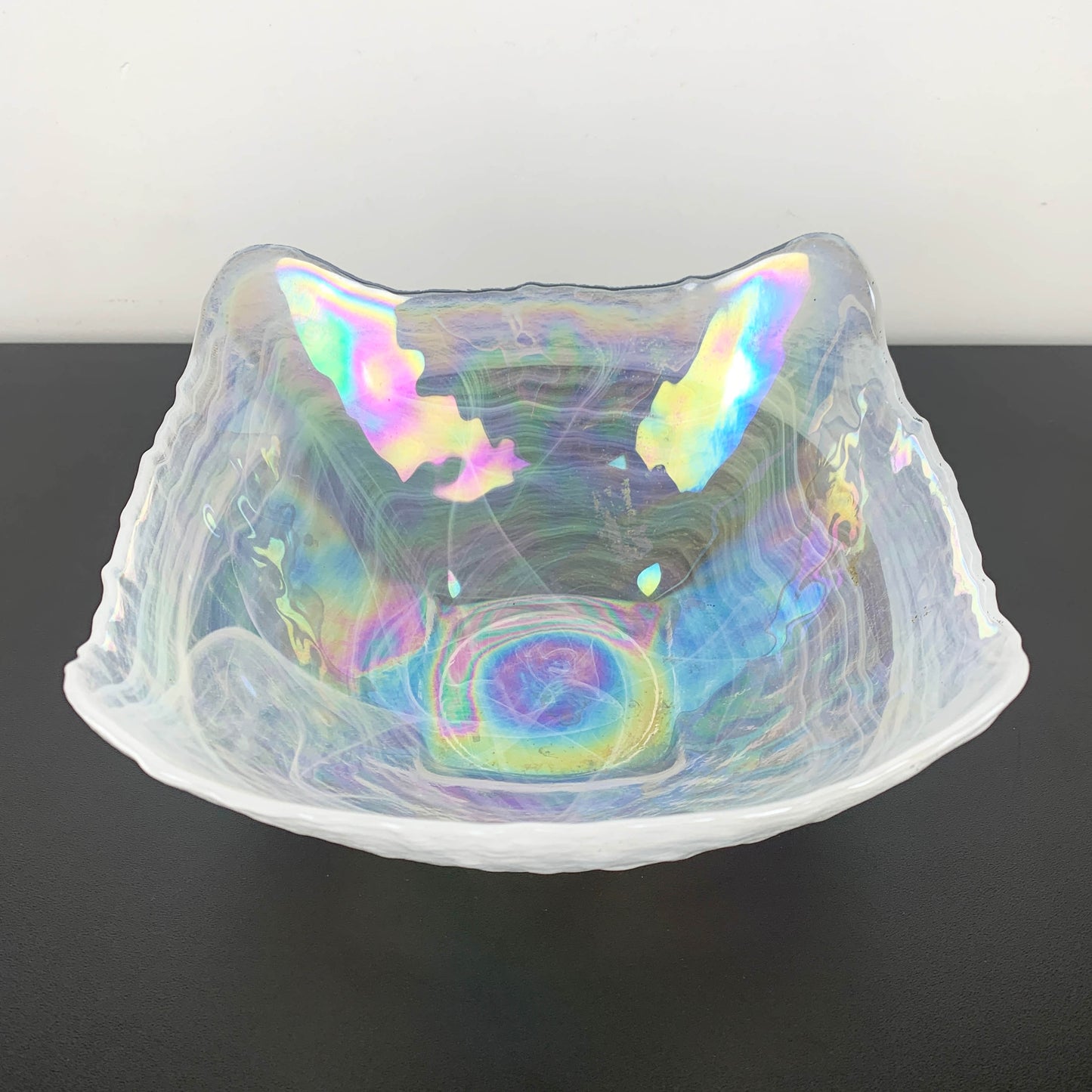 Iridescent Art Glass Centrepiece Bowl
