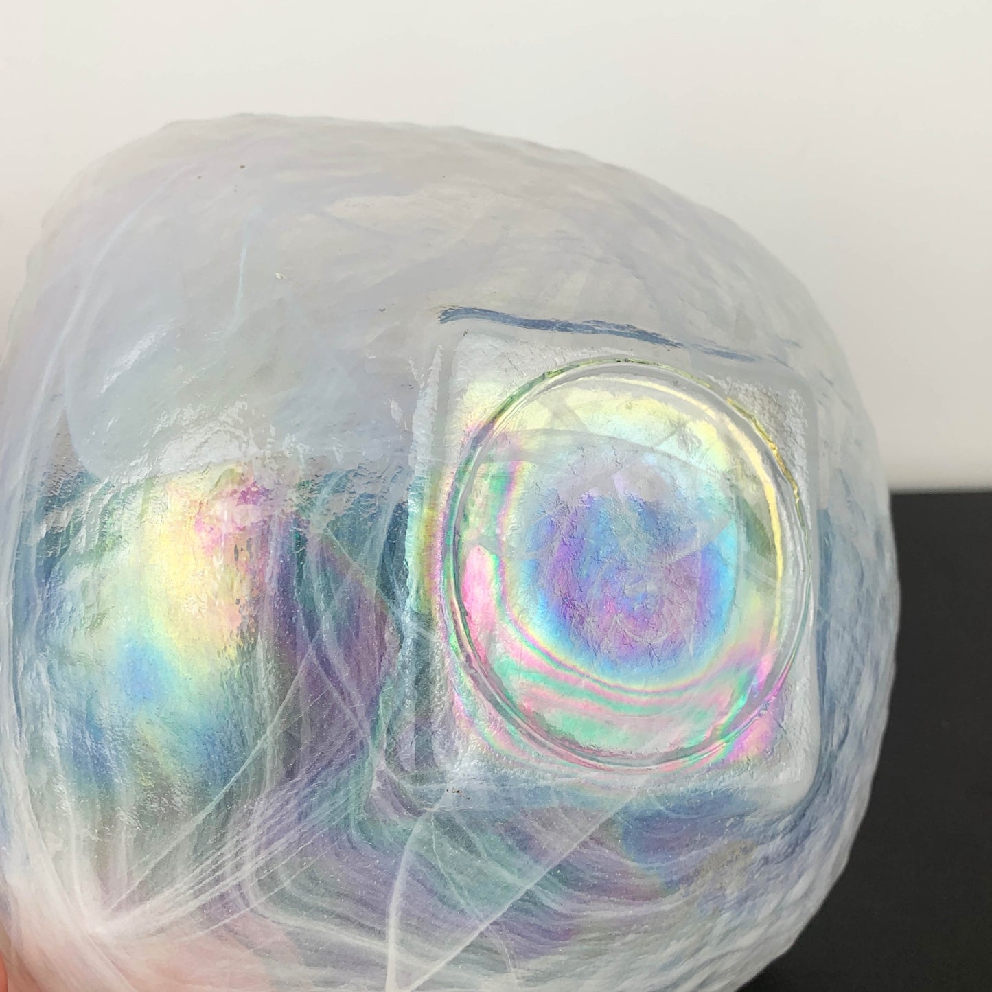 Iridescent Art Glass Centrepiece Bowl
