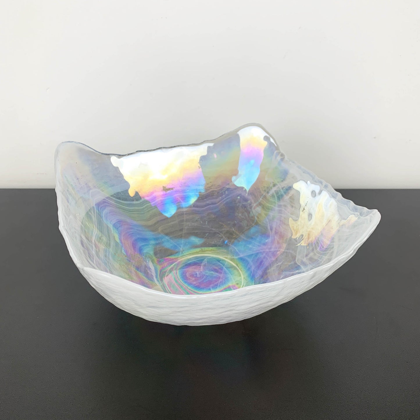 Iridescent Art Glass Centrepiece Bowl