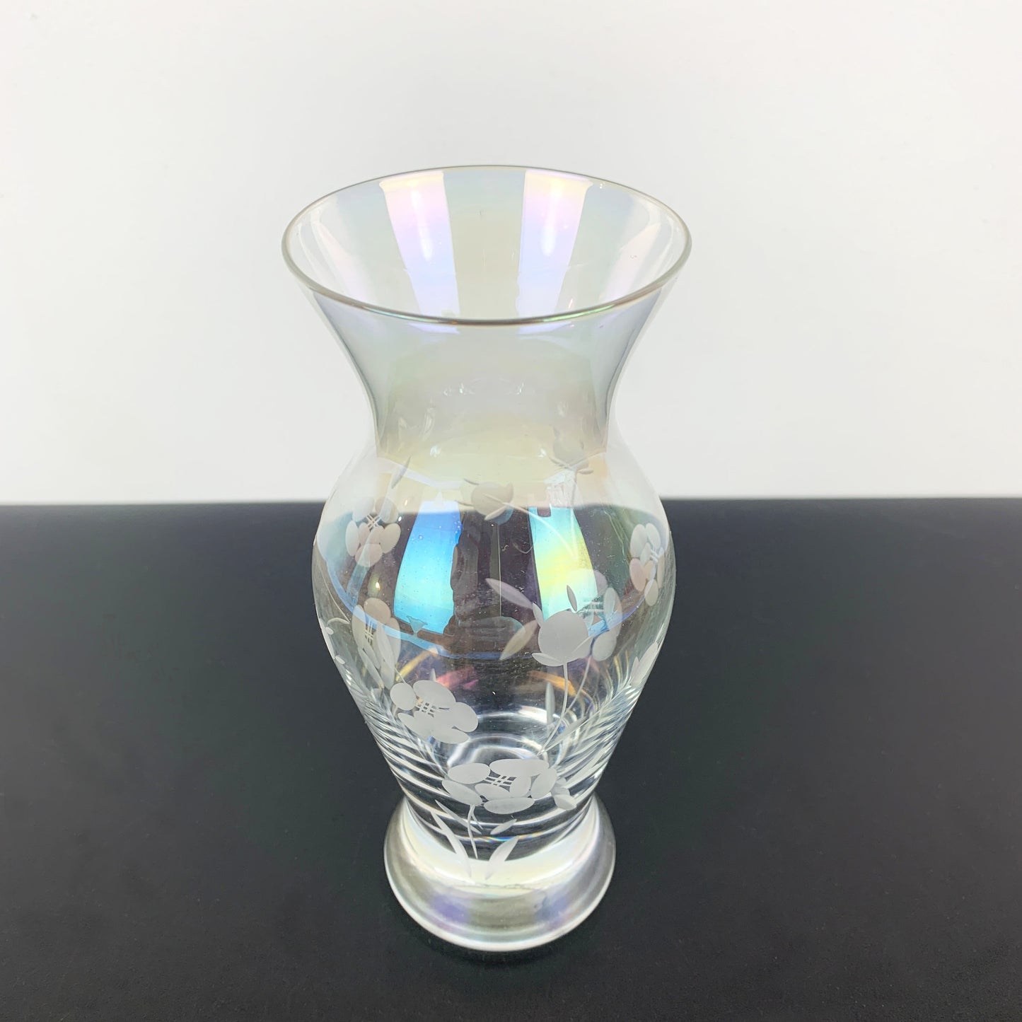 Bohemia Crystal Iridescent Etched Posy Vase