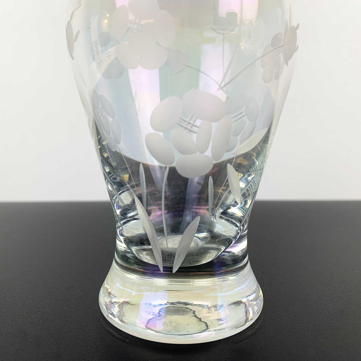 Bohemia Crystal Iridescent Etched Posy Vase