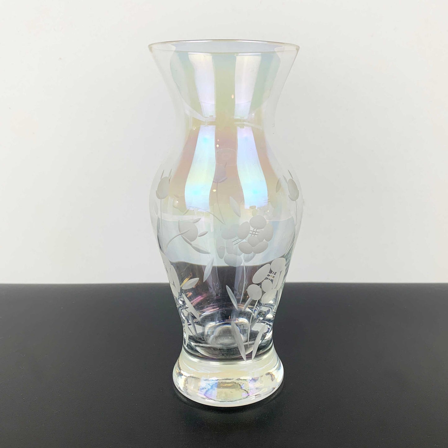 Bohemia Crystal Iridescent Etched Posy Vase