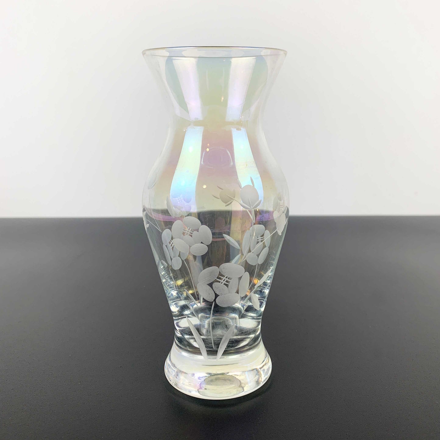 Bohemia Crystal Iridescent Etched Posy Vase