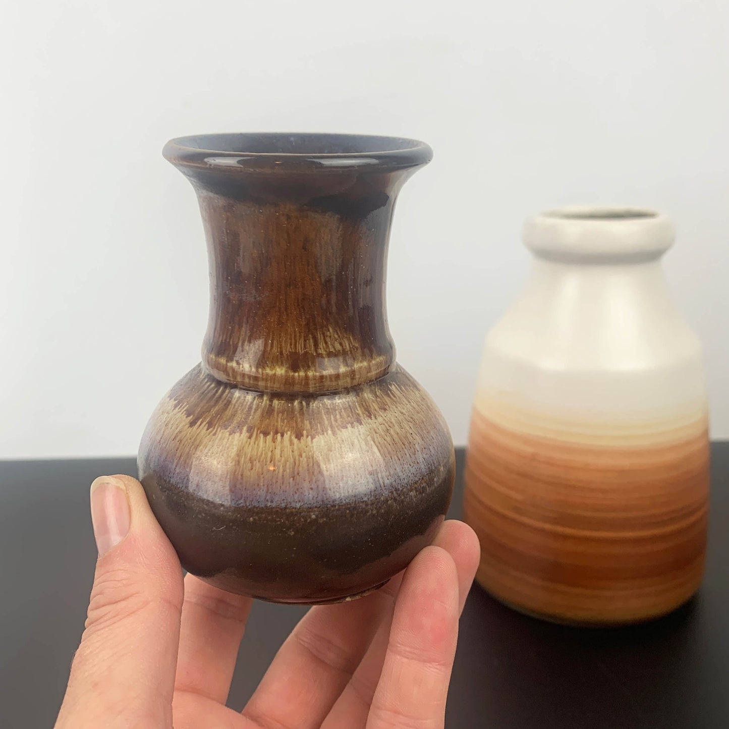 Mid Century Earthenware Vase Set