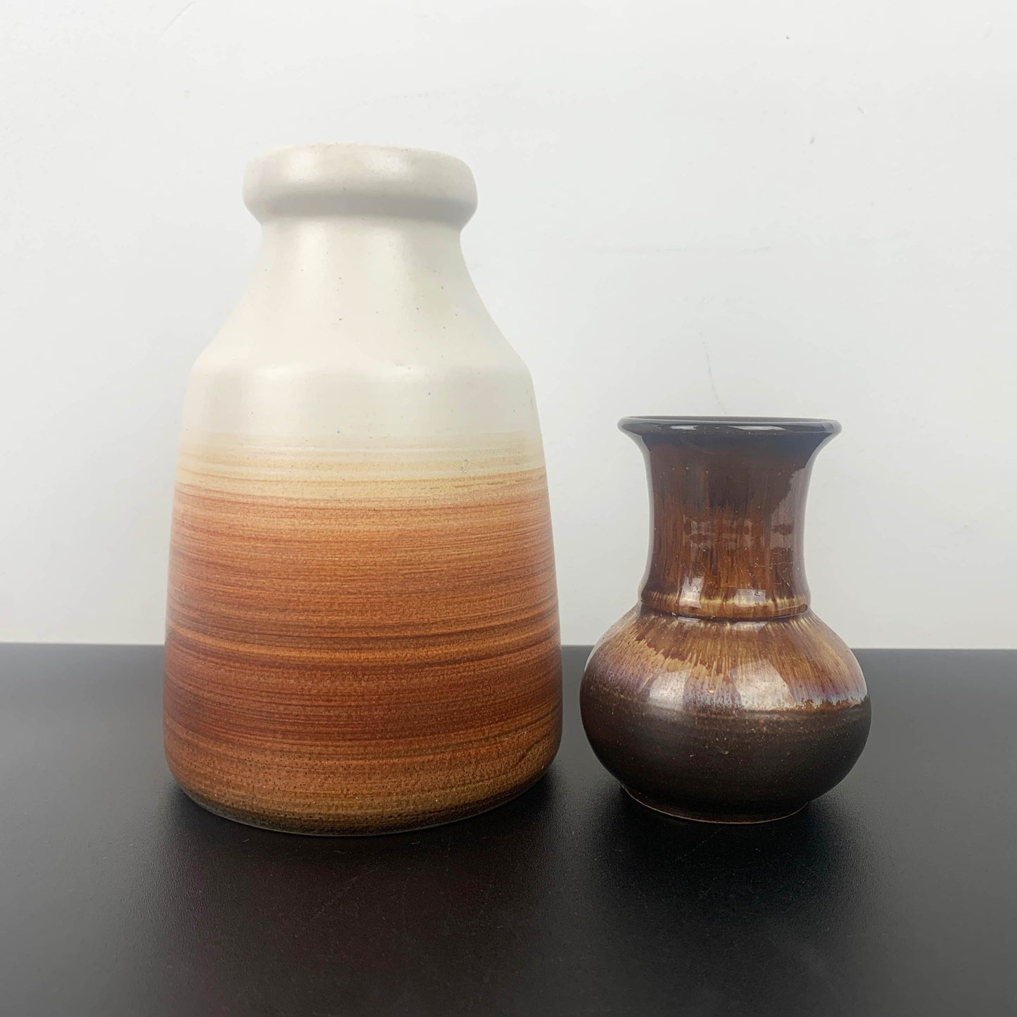 Mid Century Earthenware Vase Set