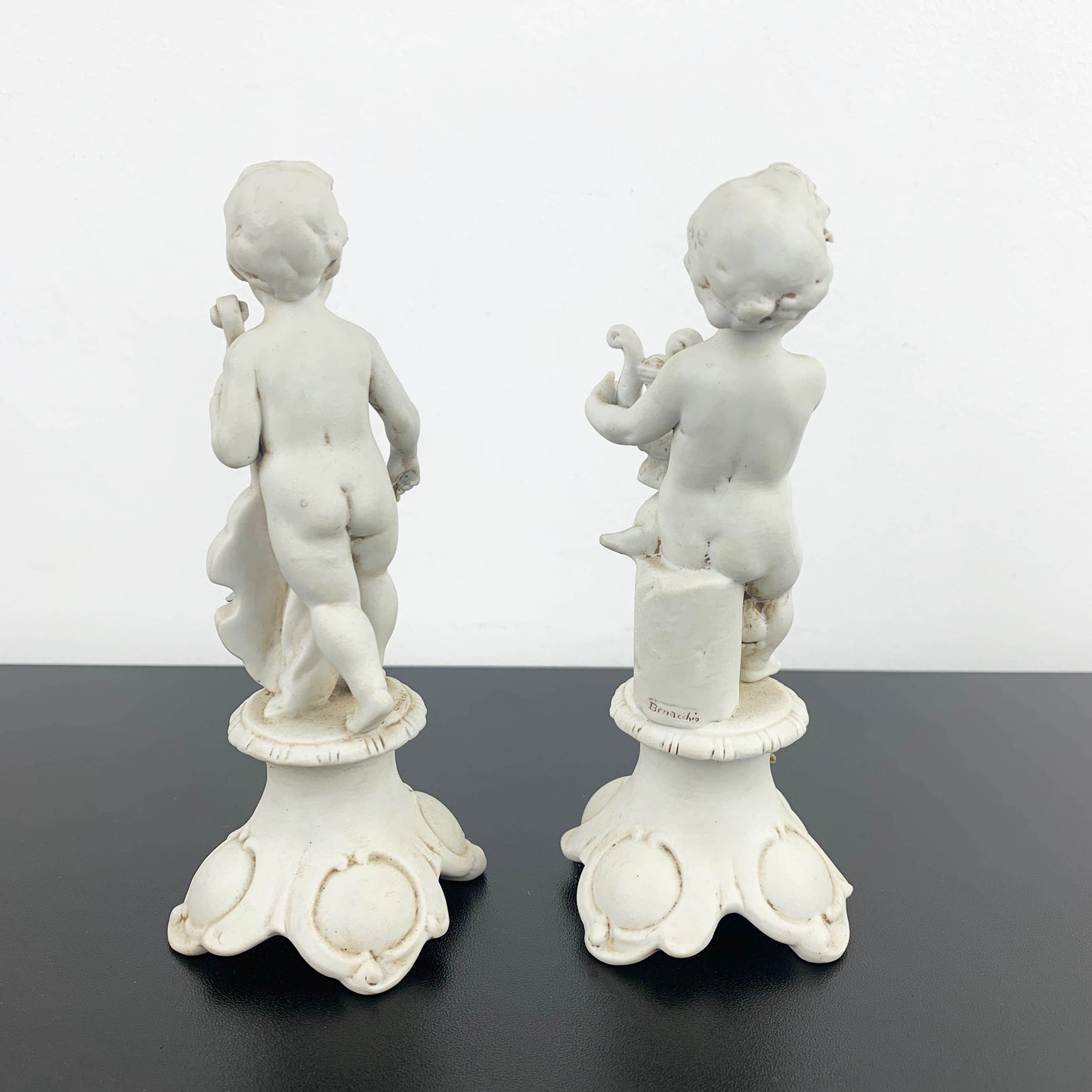 Benacchio (Triade) Signed Cherub Figurines - Set of 2