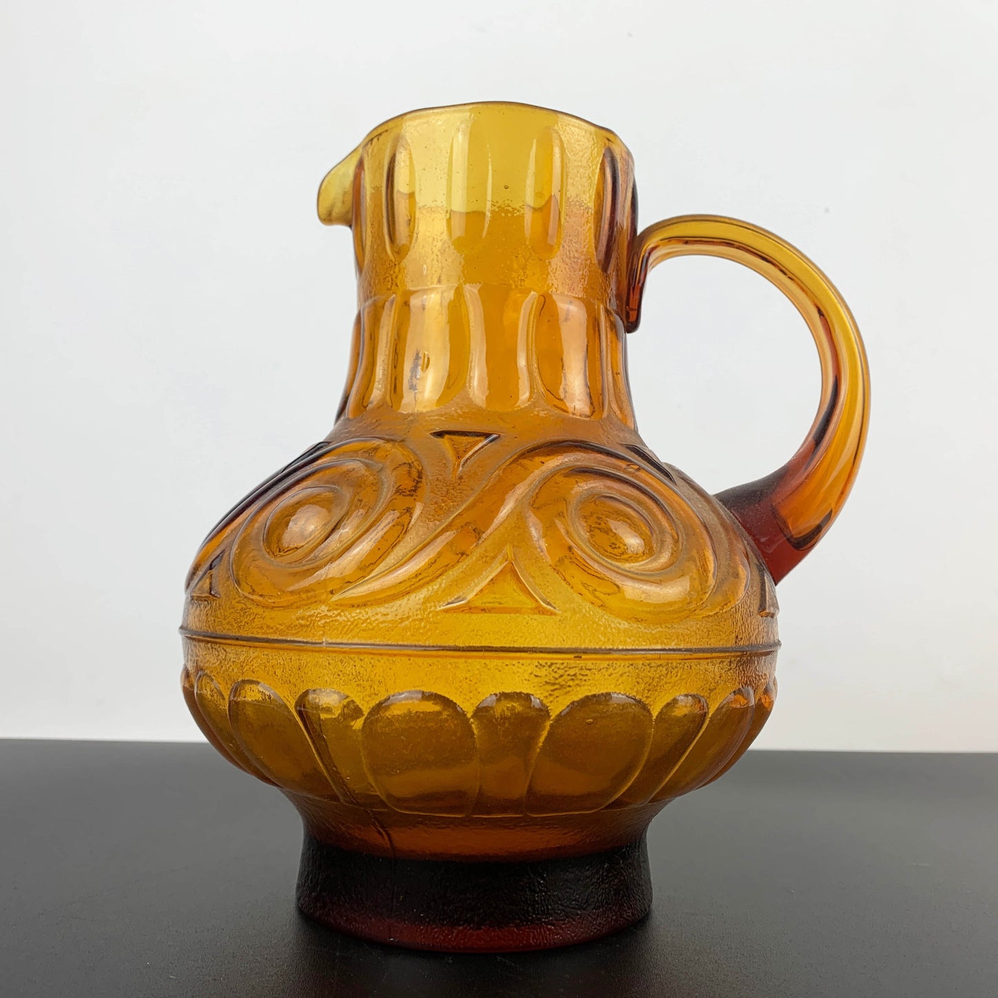 Empoli Amber Swirl Glass Jug