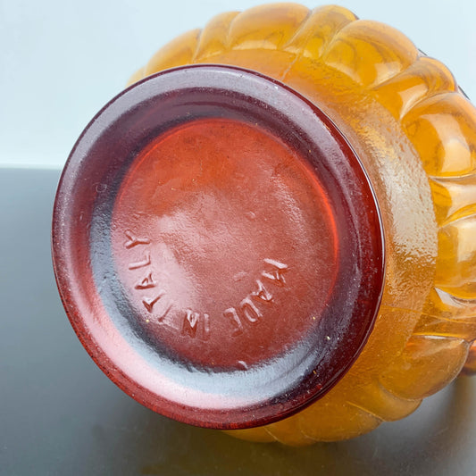 Empoli Amber Swirl Glass Jug