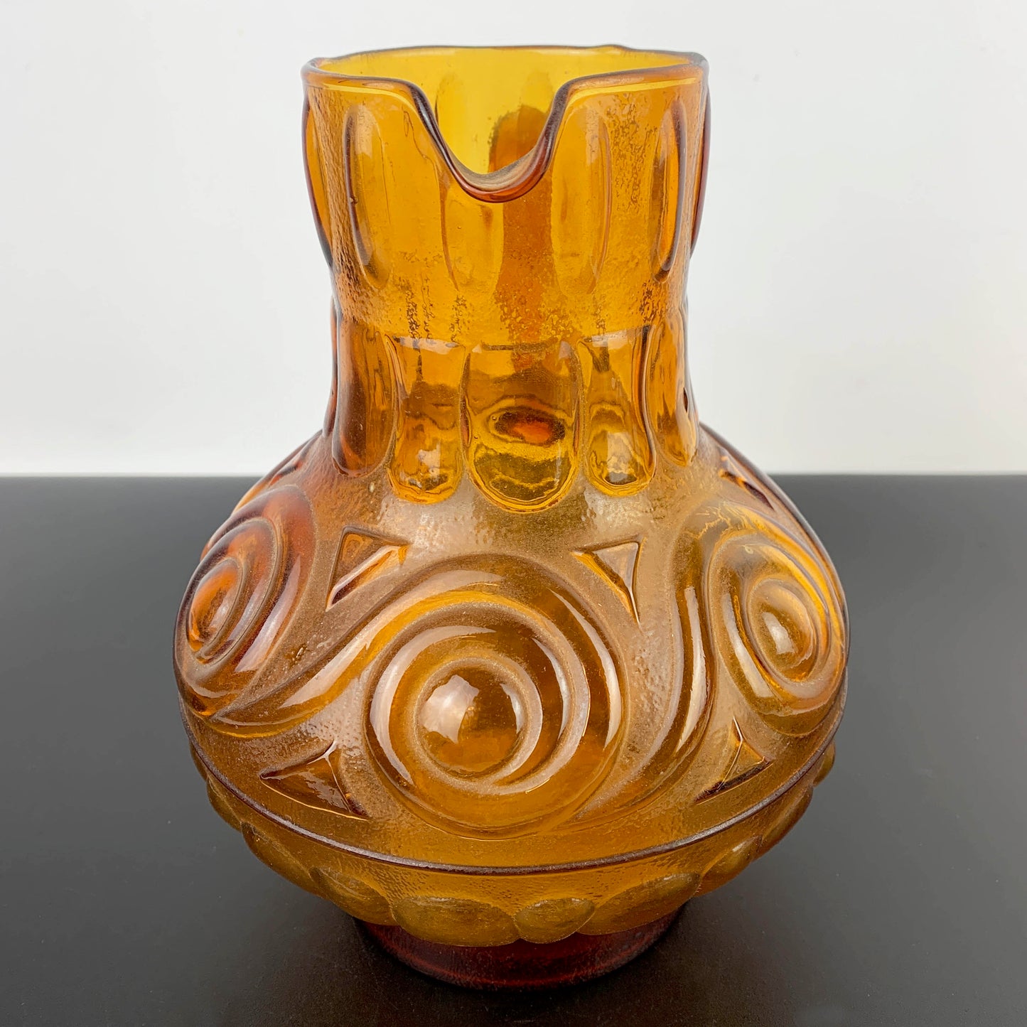 Empoli Amber Swirl Glass Jug