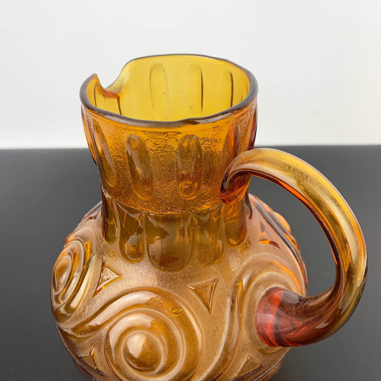 Empoli Amber Swirl Glass Jug