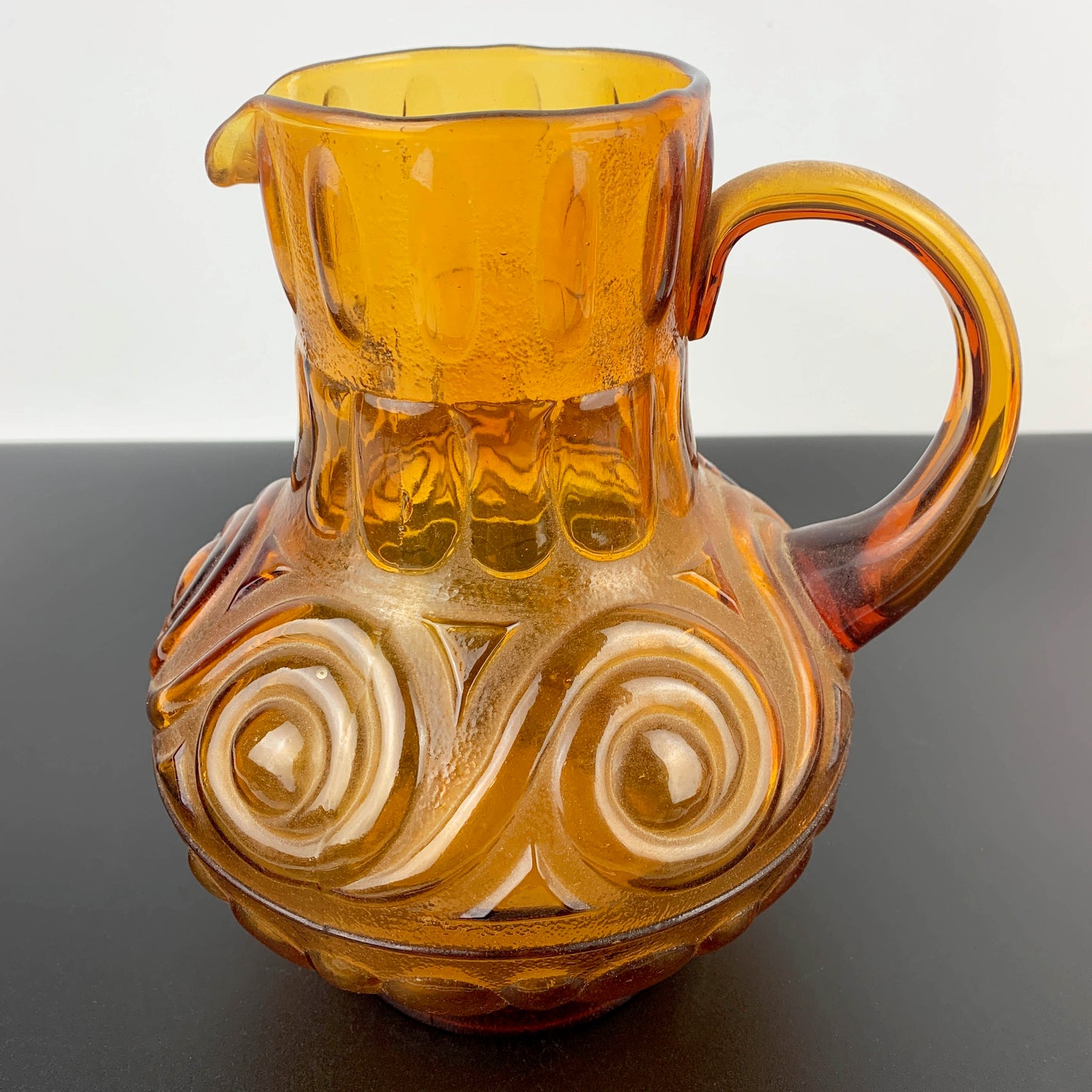 Empoli Amber Swirl Glass Jug