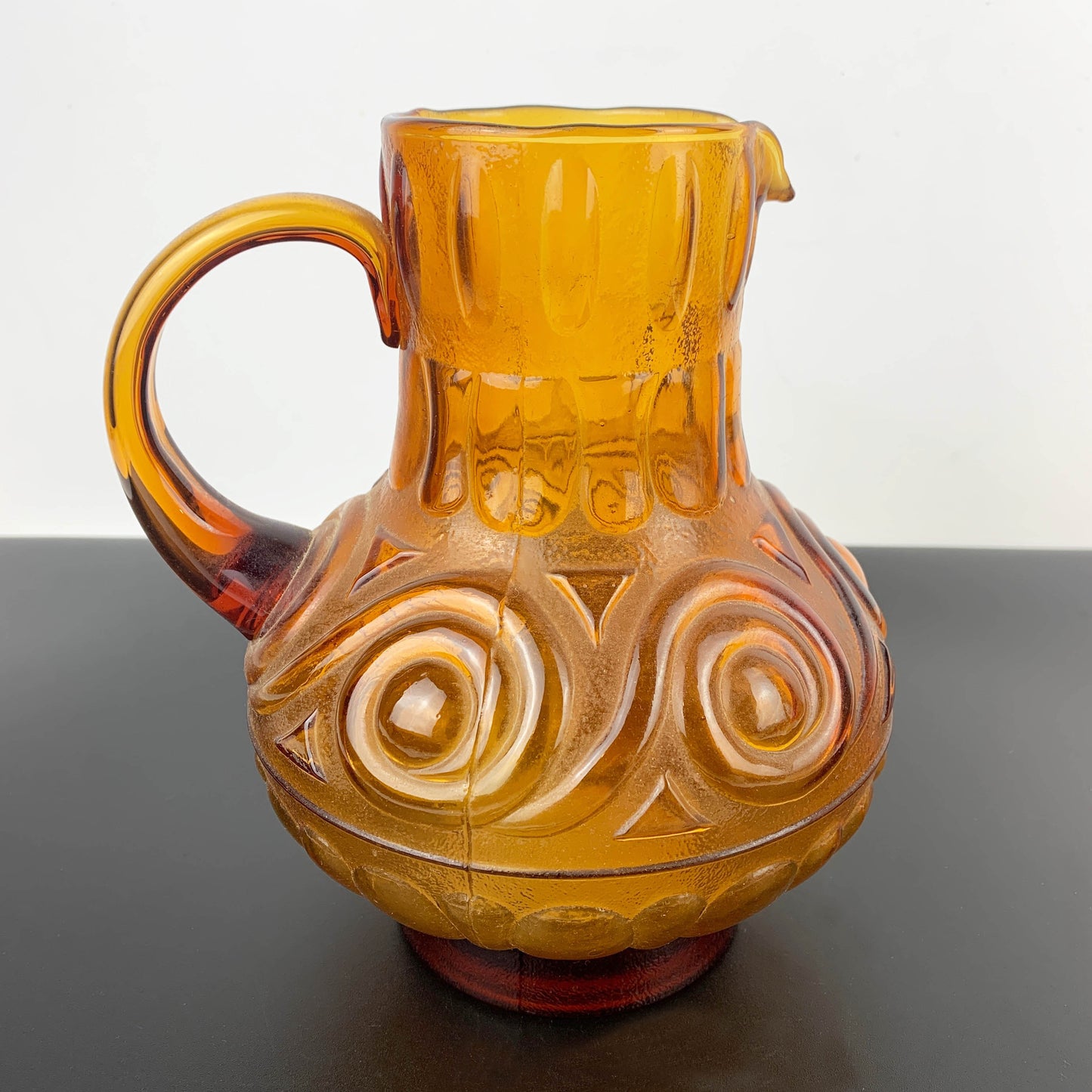 Empoli Amber Swirl Glass Jug