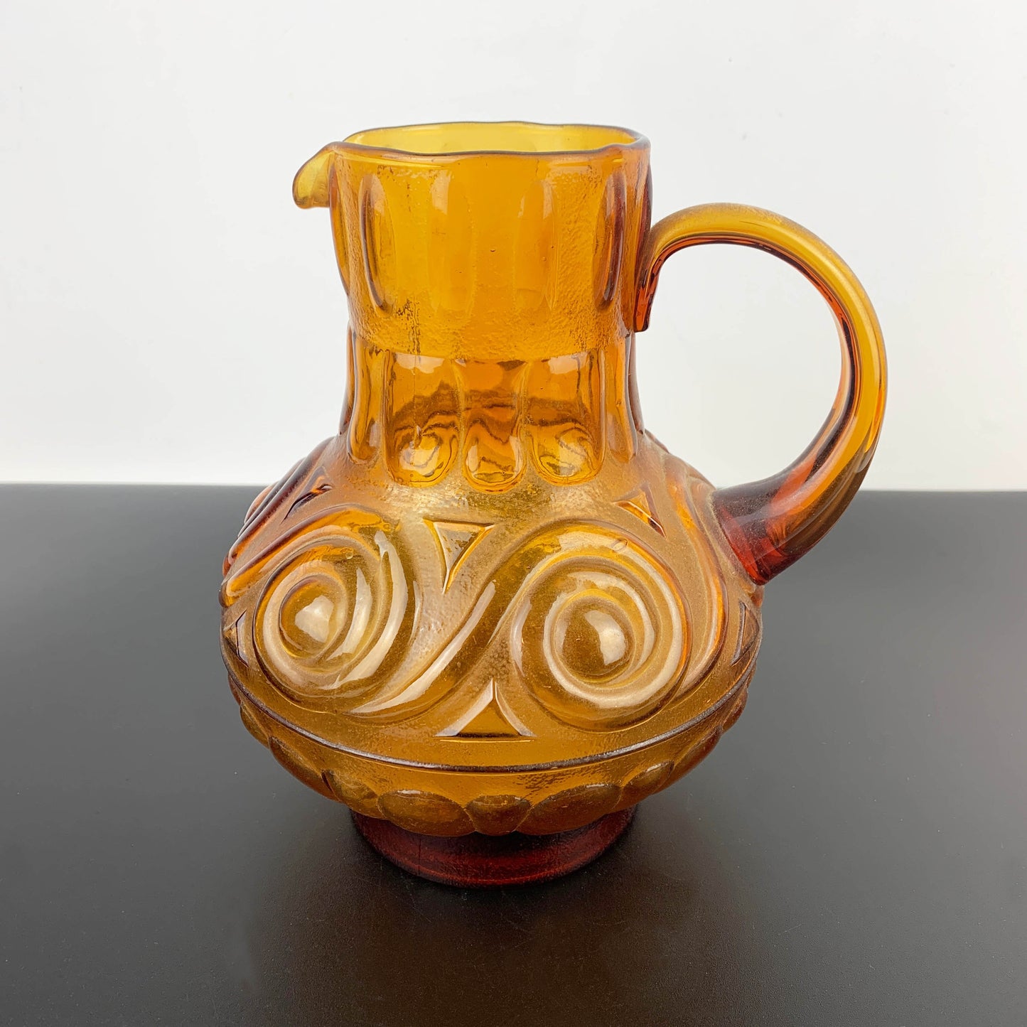 Empoli Amber Swirl Glass Jug