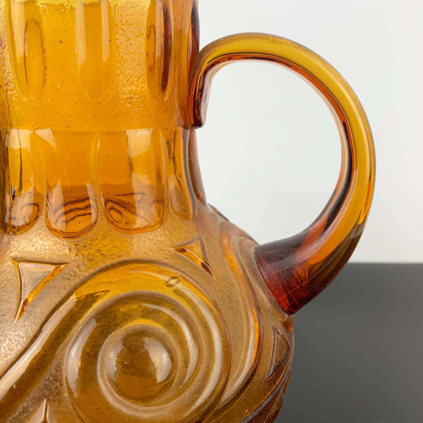 Empoli Amber Swirl Glass Jug