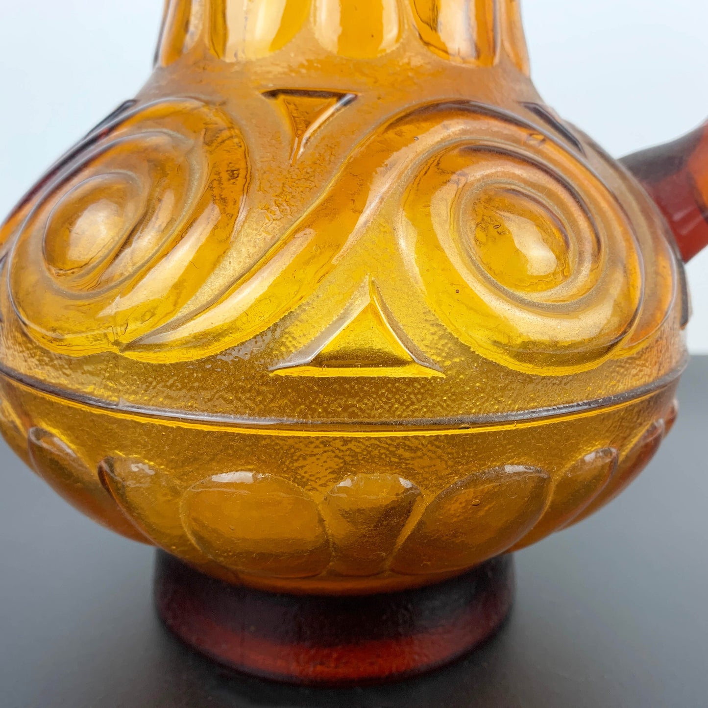 Empoli Amber Swirl Glass Jug