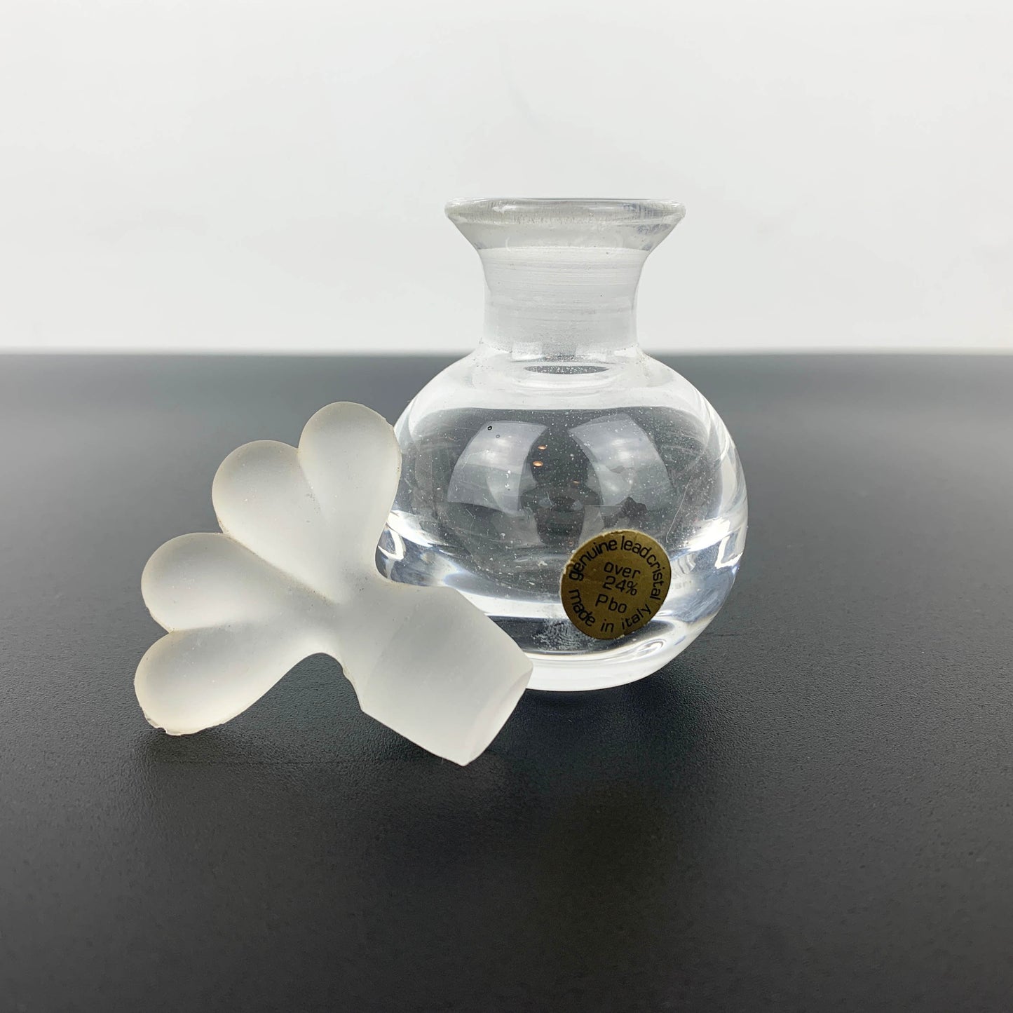 Italian Crystal Twin Heart Perfume Bottle