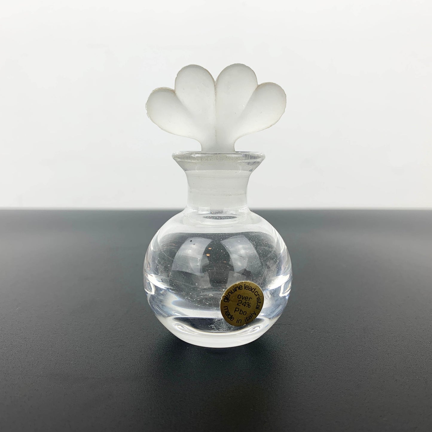 Italian Crystal Twin Heart Perfume Bottle