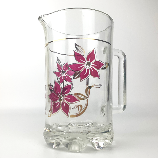 Frangar Non Flectar italy gold gilt glass jug
